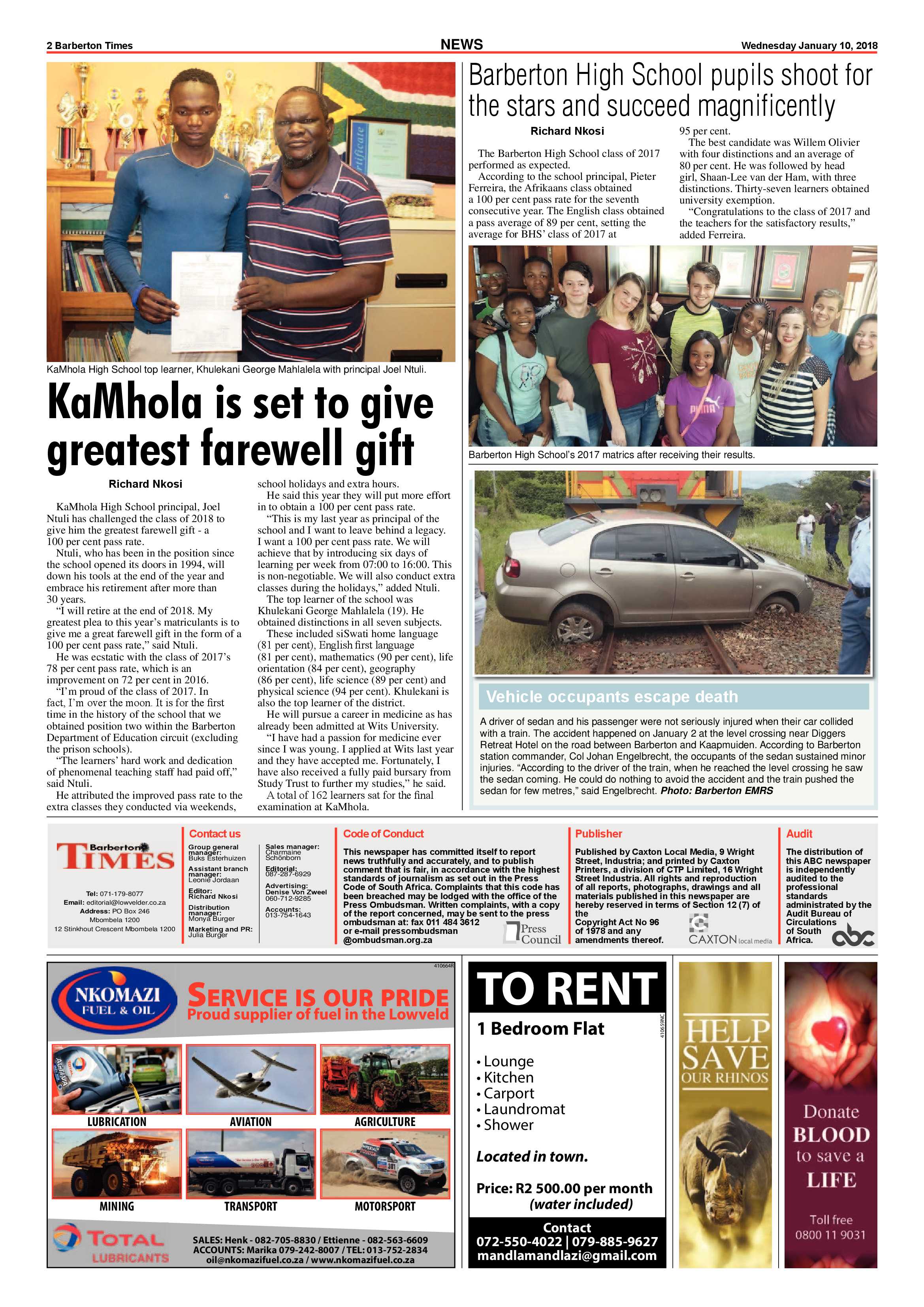 Barberton Times 10 January 2018 page 2