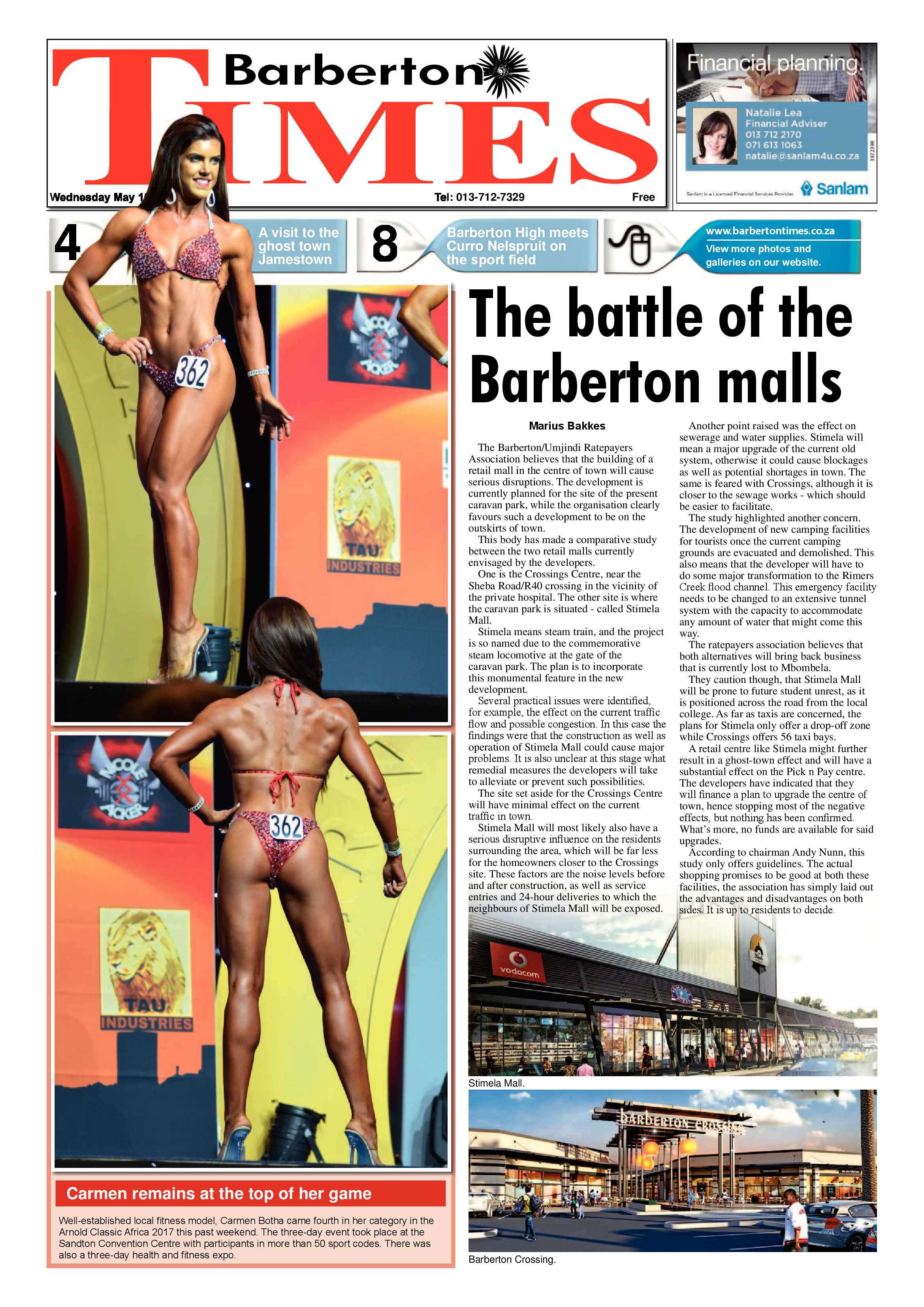 Barberton Times 10 May 2017 page 1