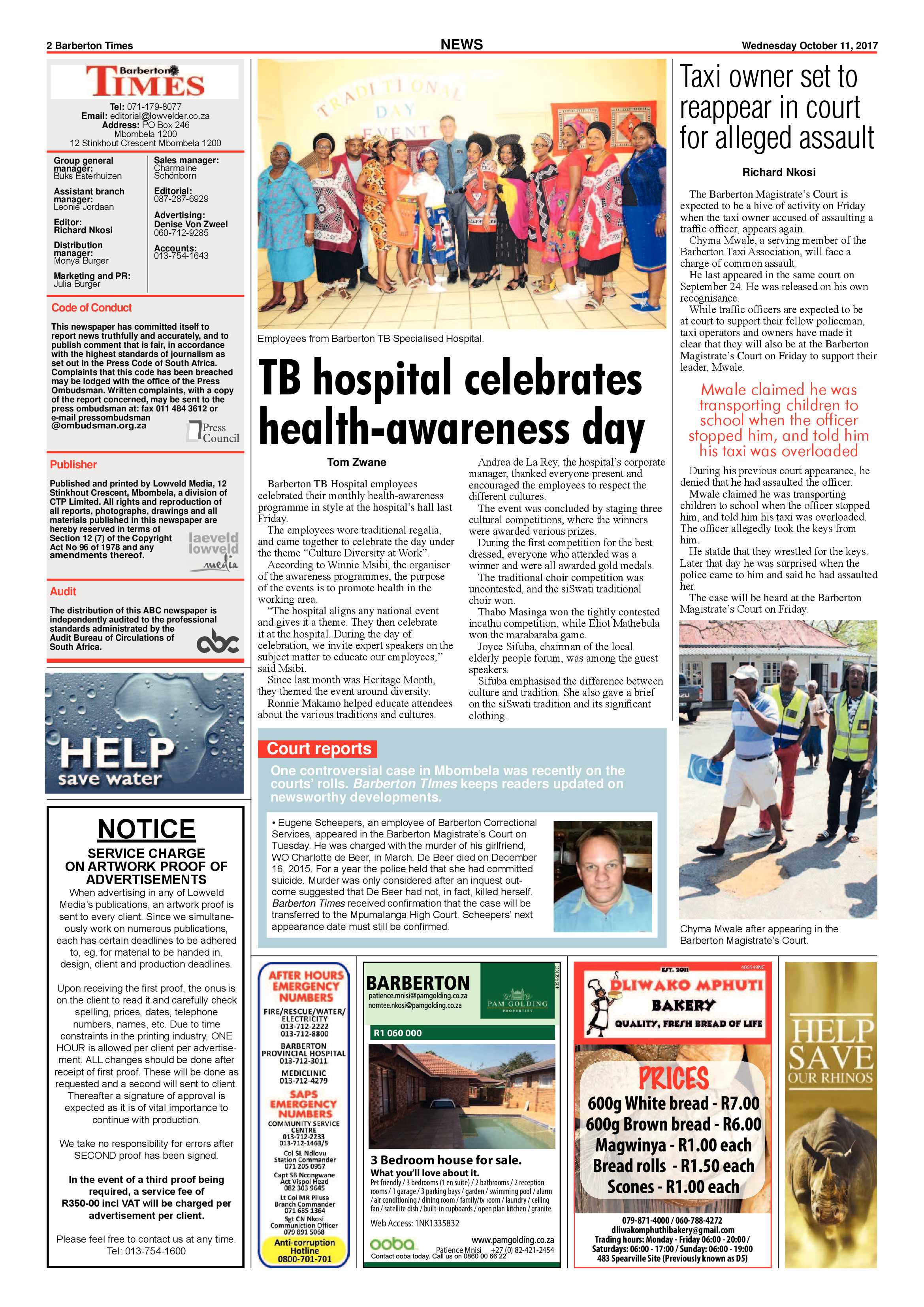 Barberton Times 11 October 2017 page 2