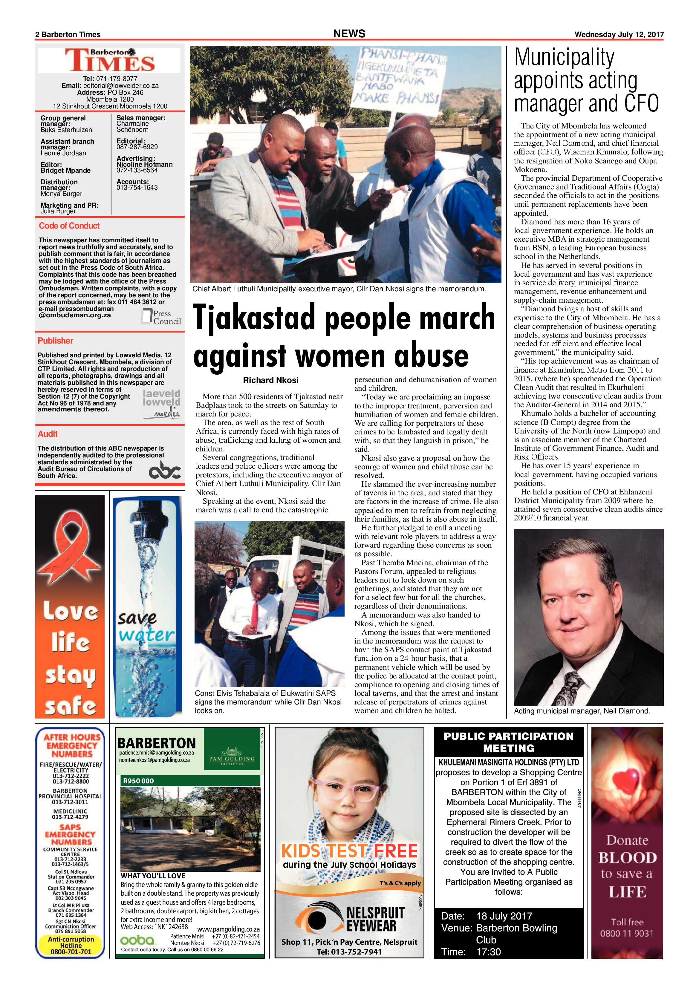 Barberton Times 12 July 2017 page 2