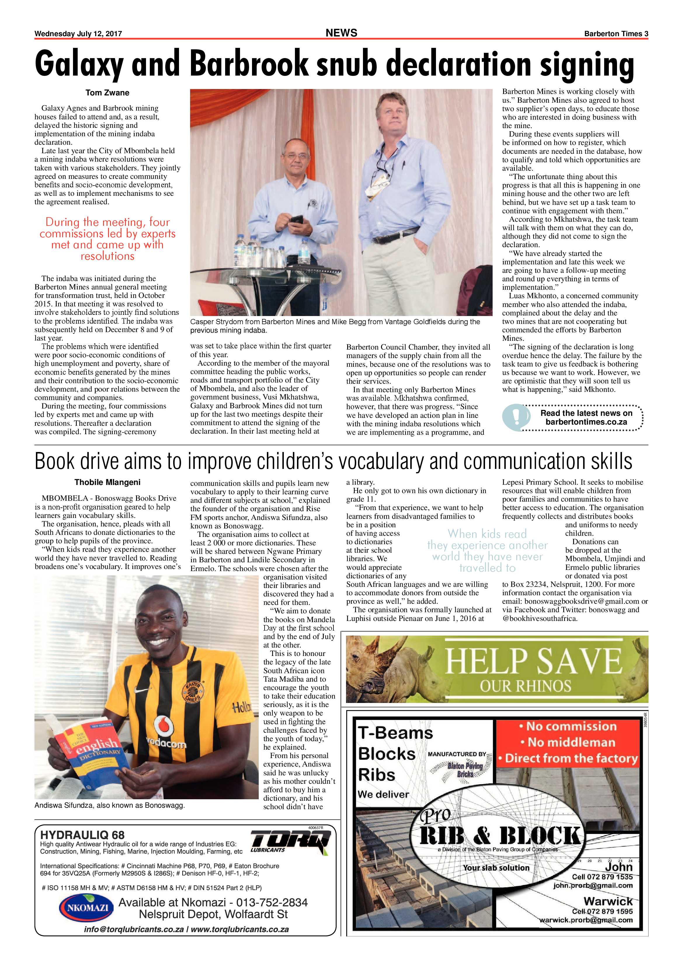 Barberton Times 12 July 2017 page 3