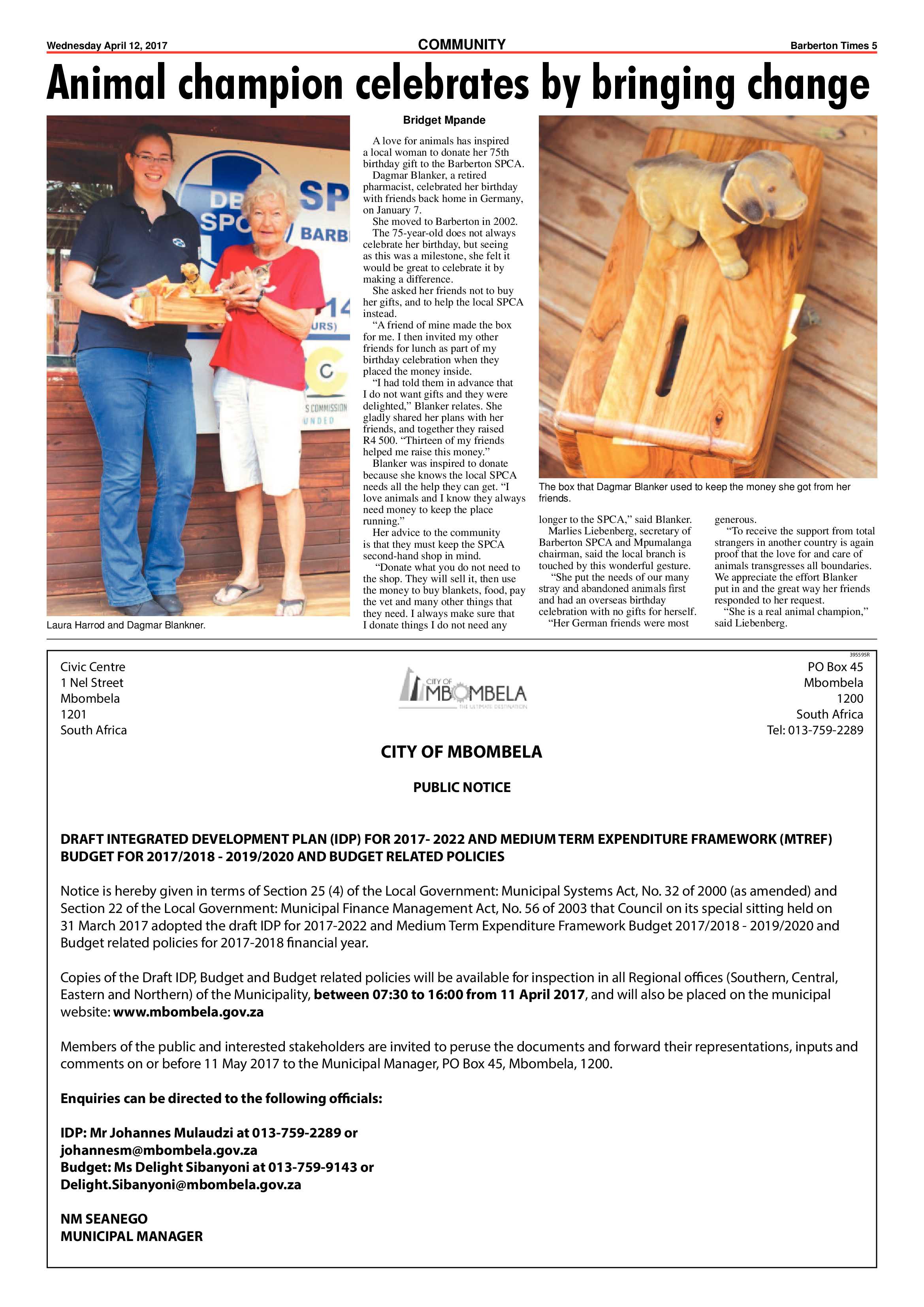 Barberton Times 12 April 2017 page 5