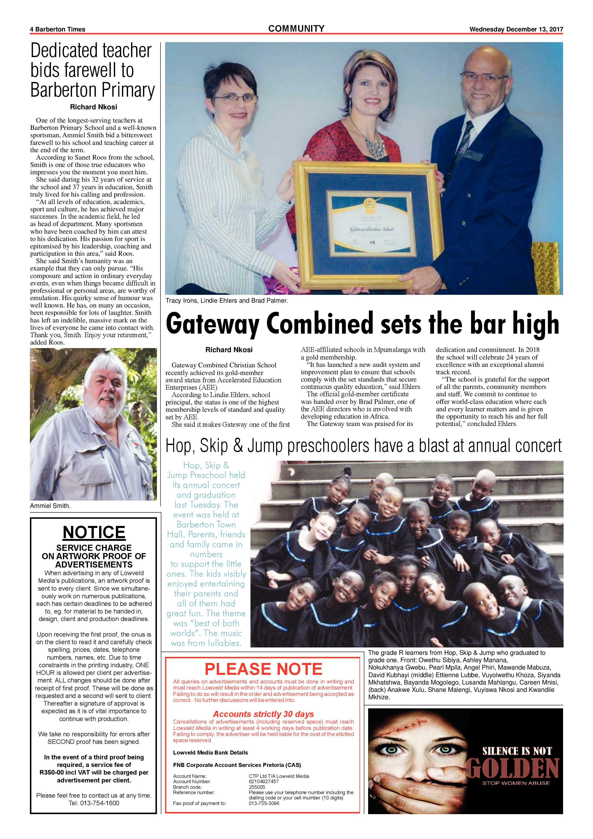 Barberton Times 13 December 2017 page 4