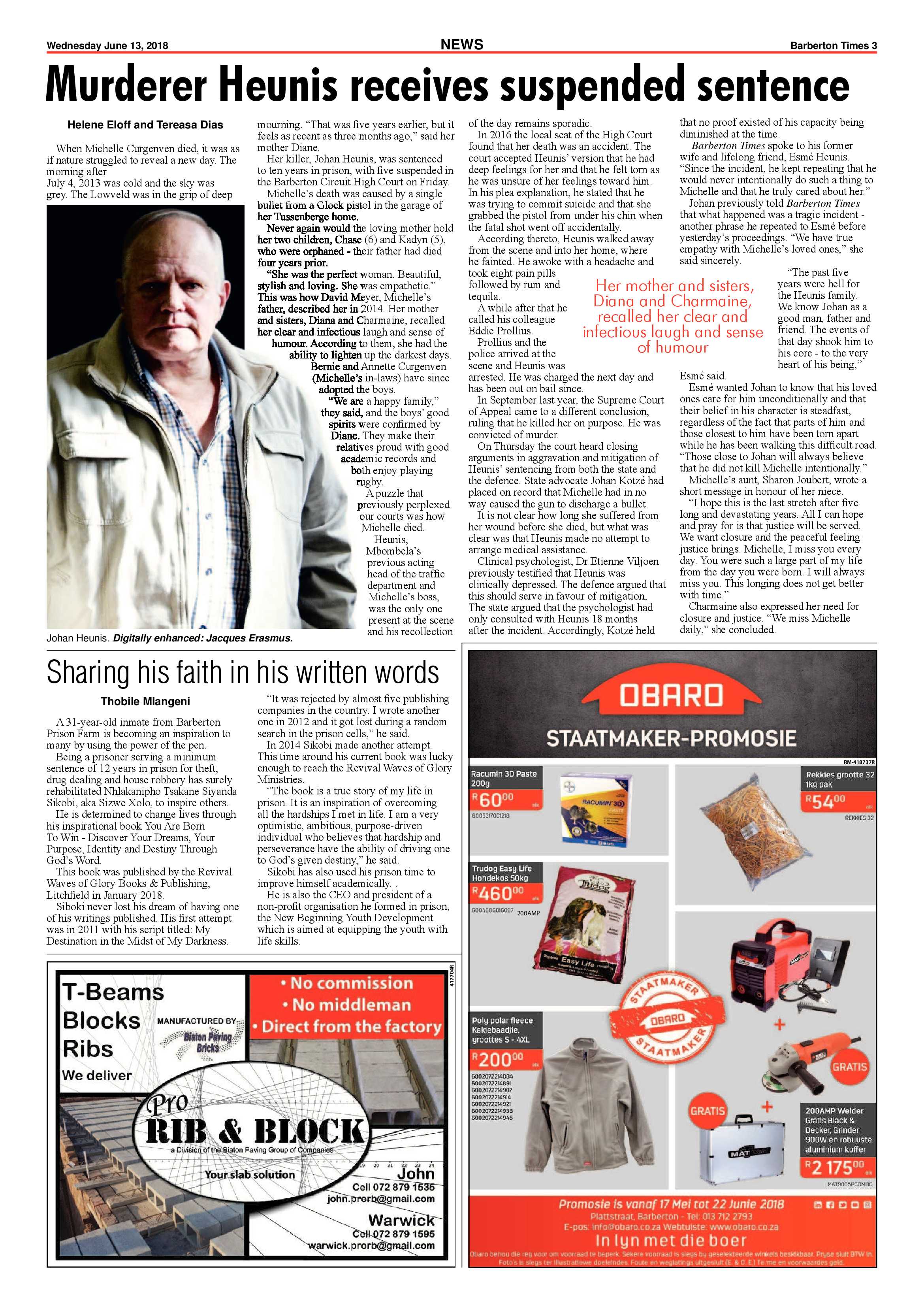 Barberton Times 13 June 2018 page 3