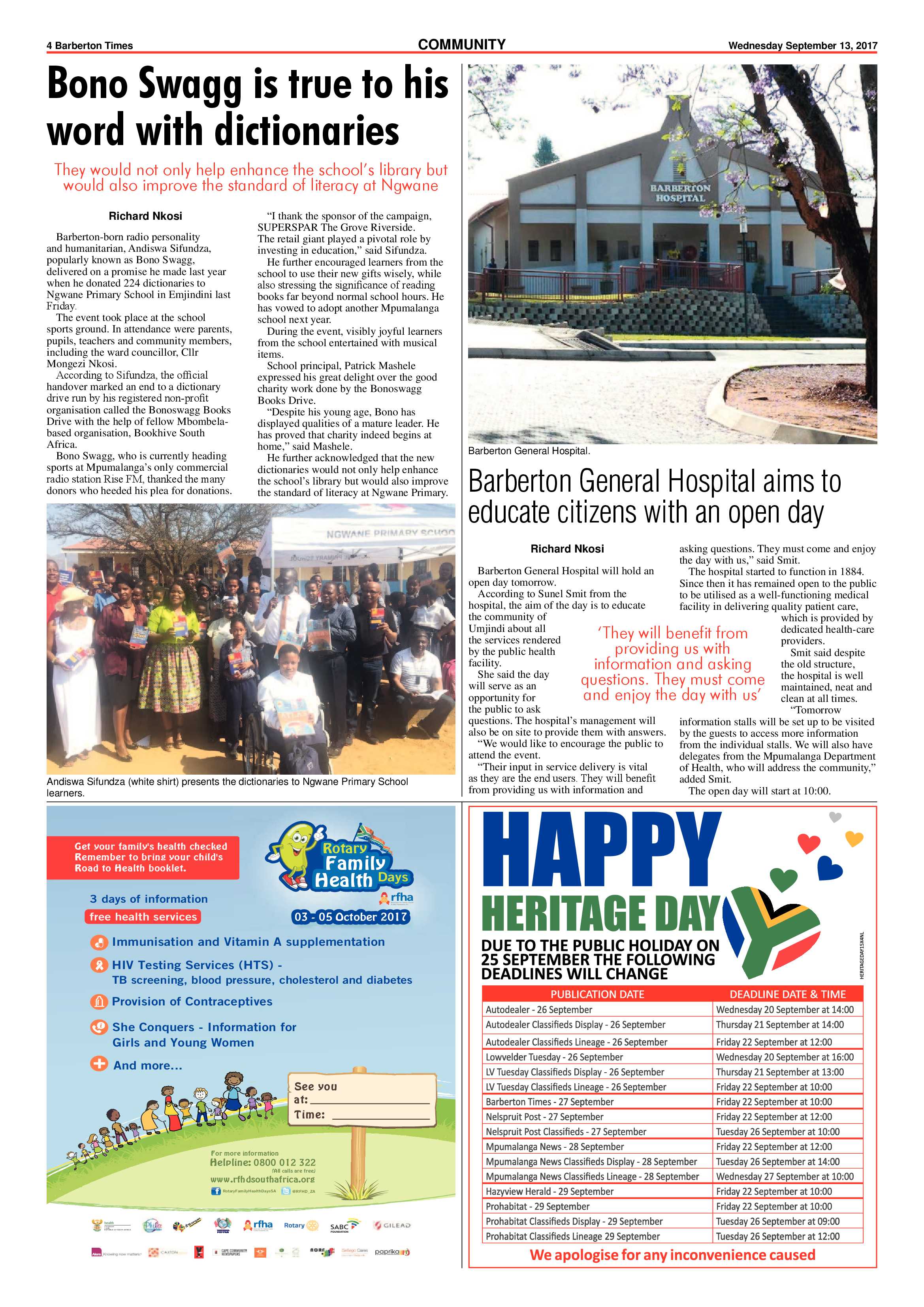 Barberton Times 13 September 2017 page 4