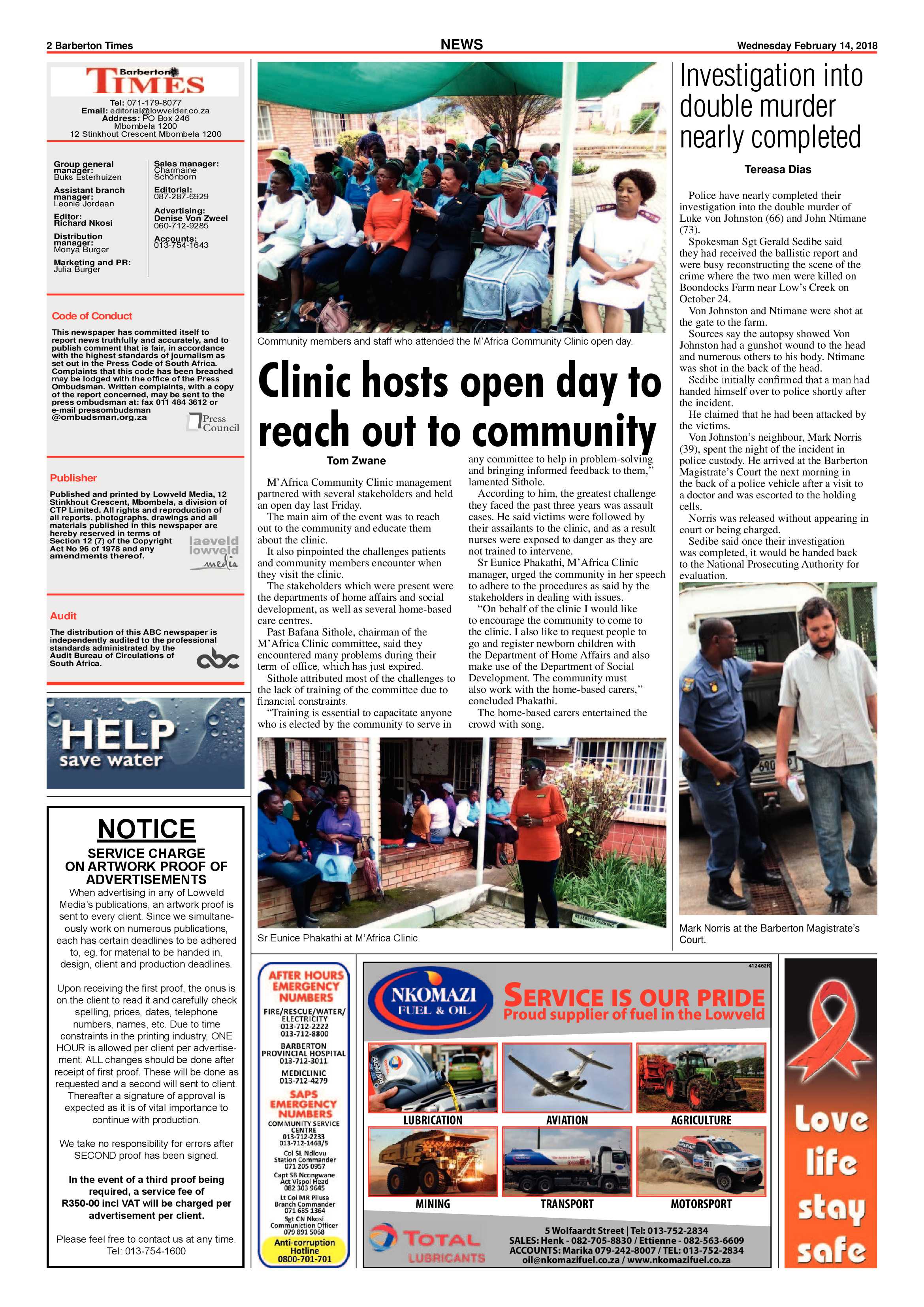 Barberton Times 14 February 2018 page 2
