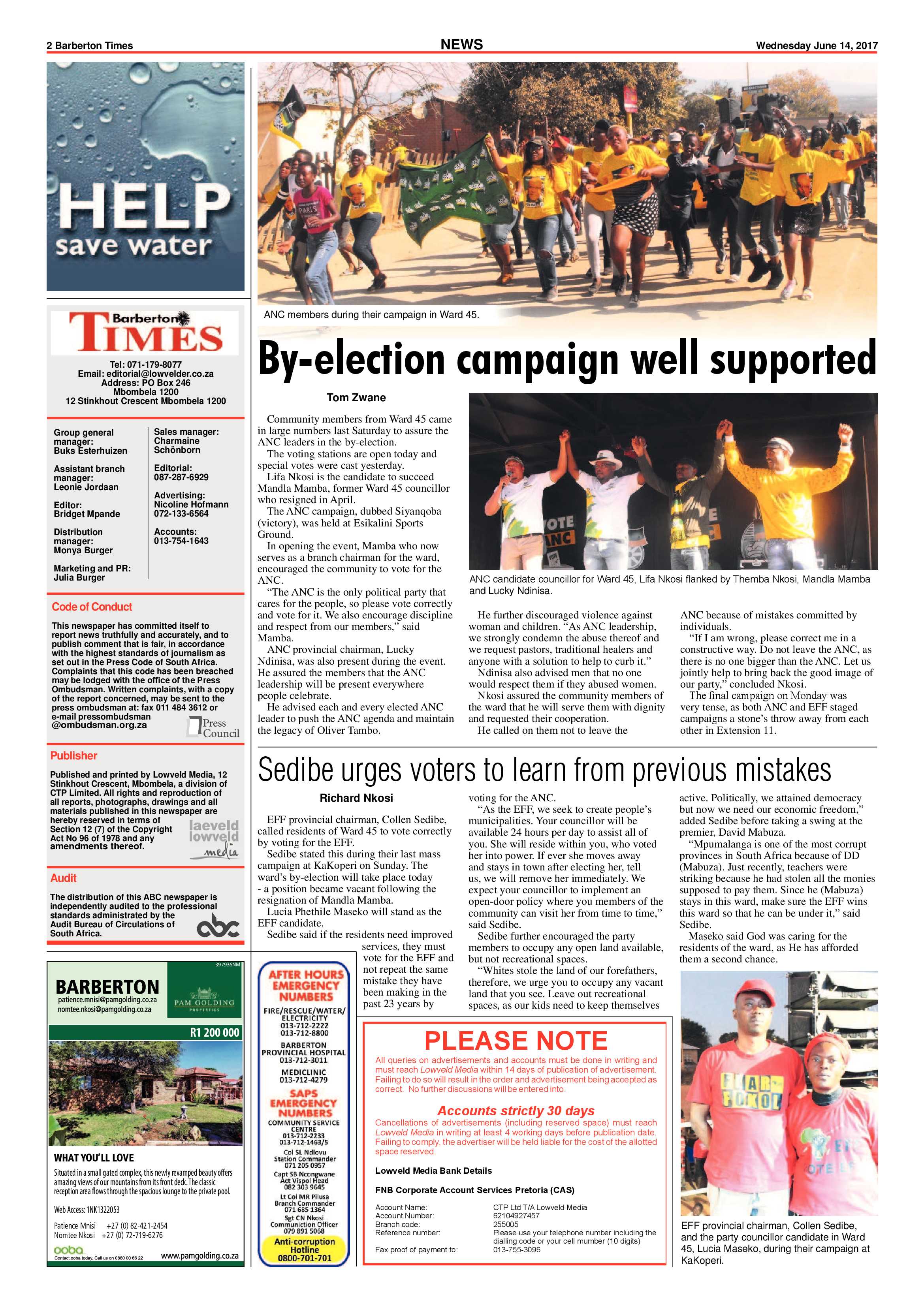 Barberton Times 14 June 2017 page 2