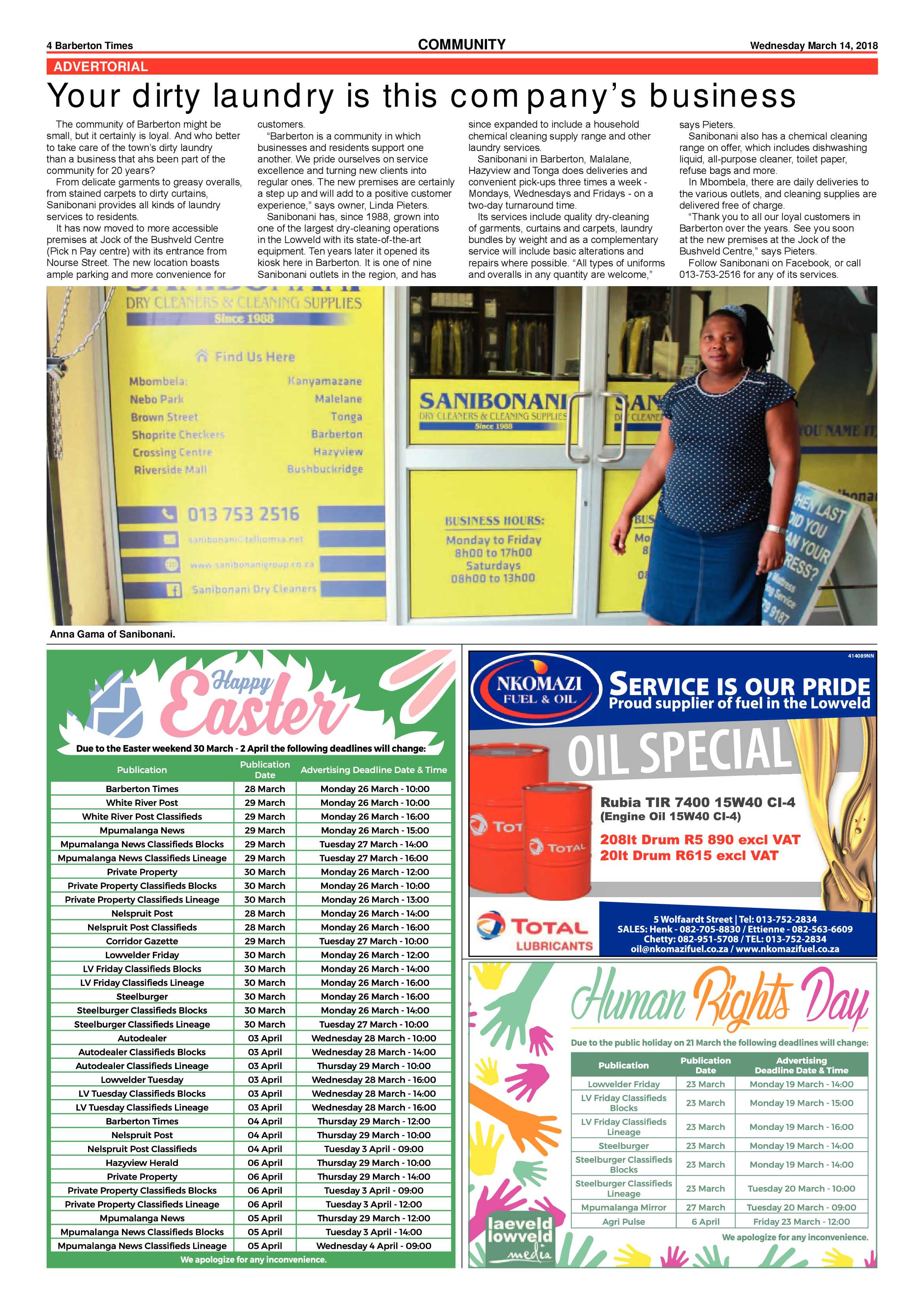 Barberton Times 14 March 2018 page 4