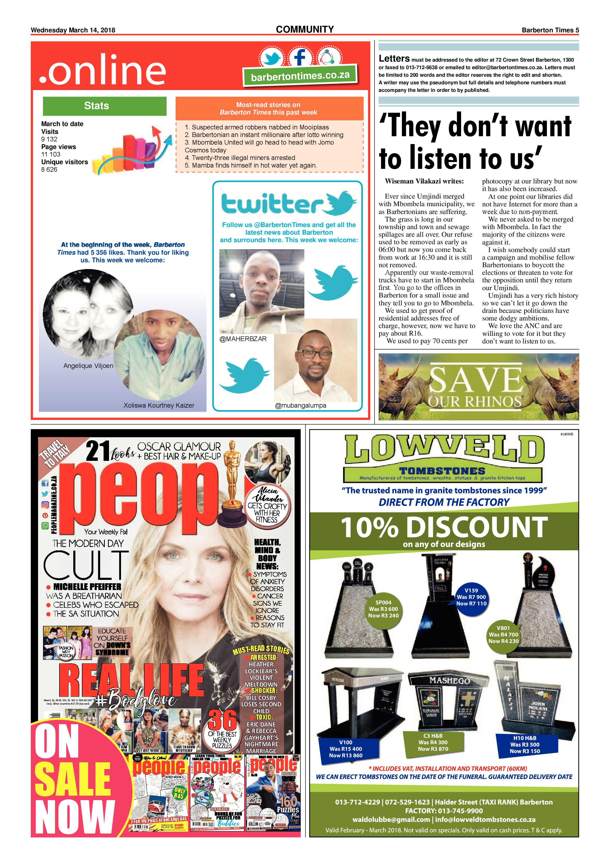 Barberton Times 14 March 2018 page 5