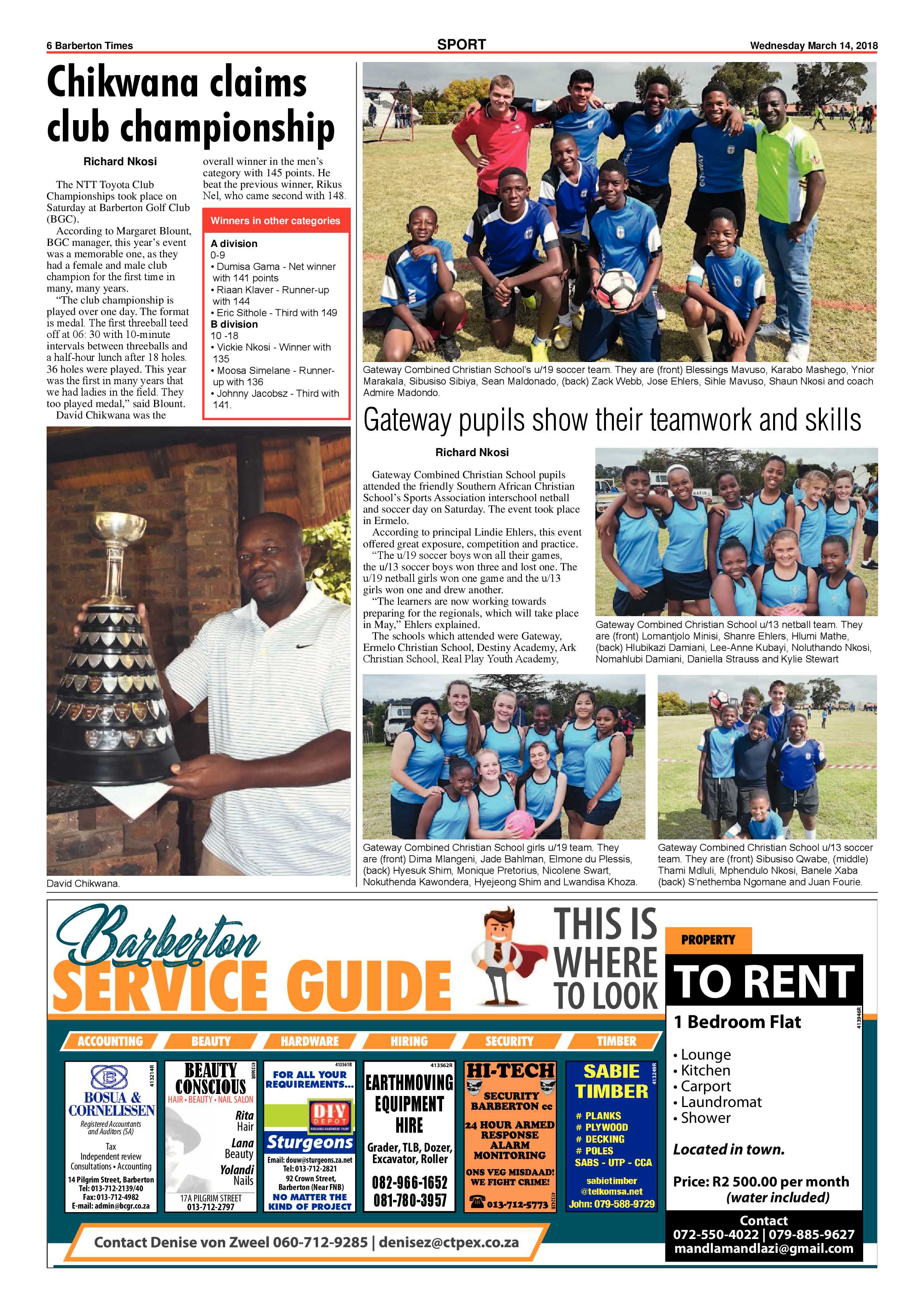 Barberton Times 14 March 2018 page 6