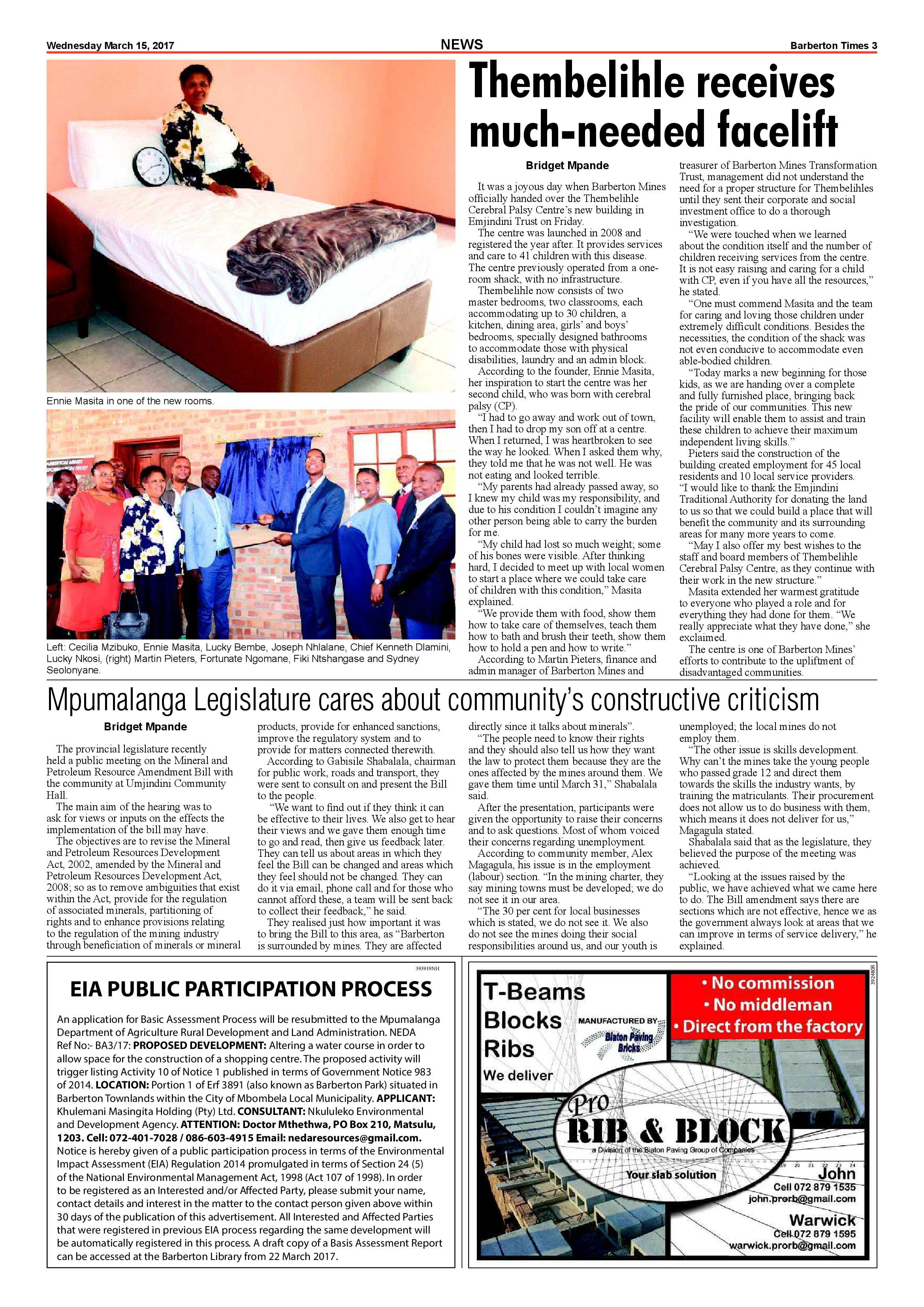 Barberton Times 15 March 2017 page 3