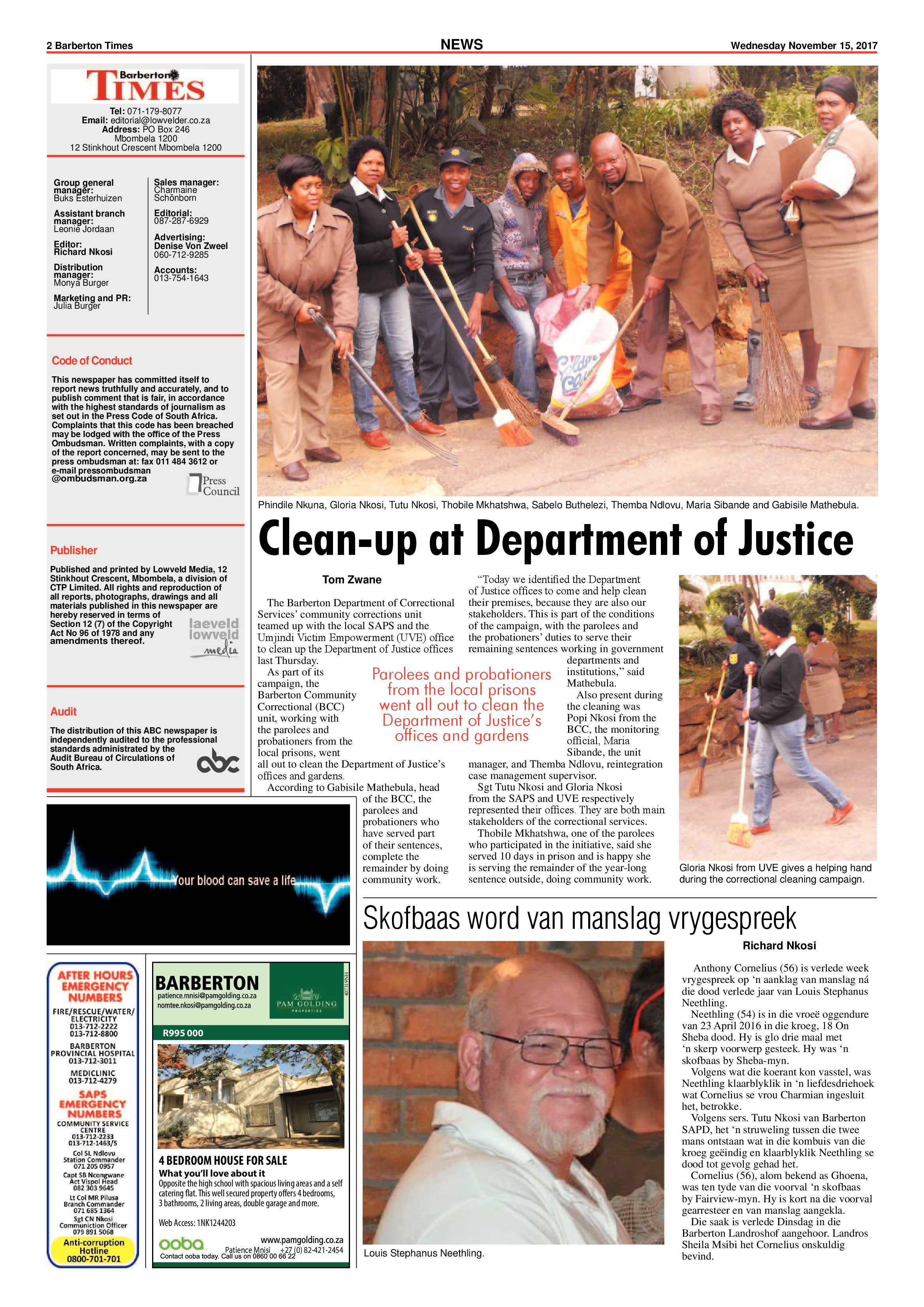 Barberton Times 15 November 2017 page 2