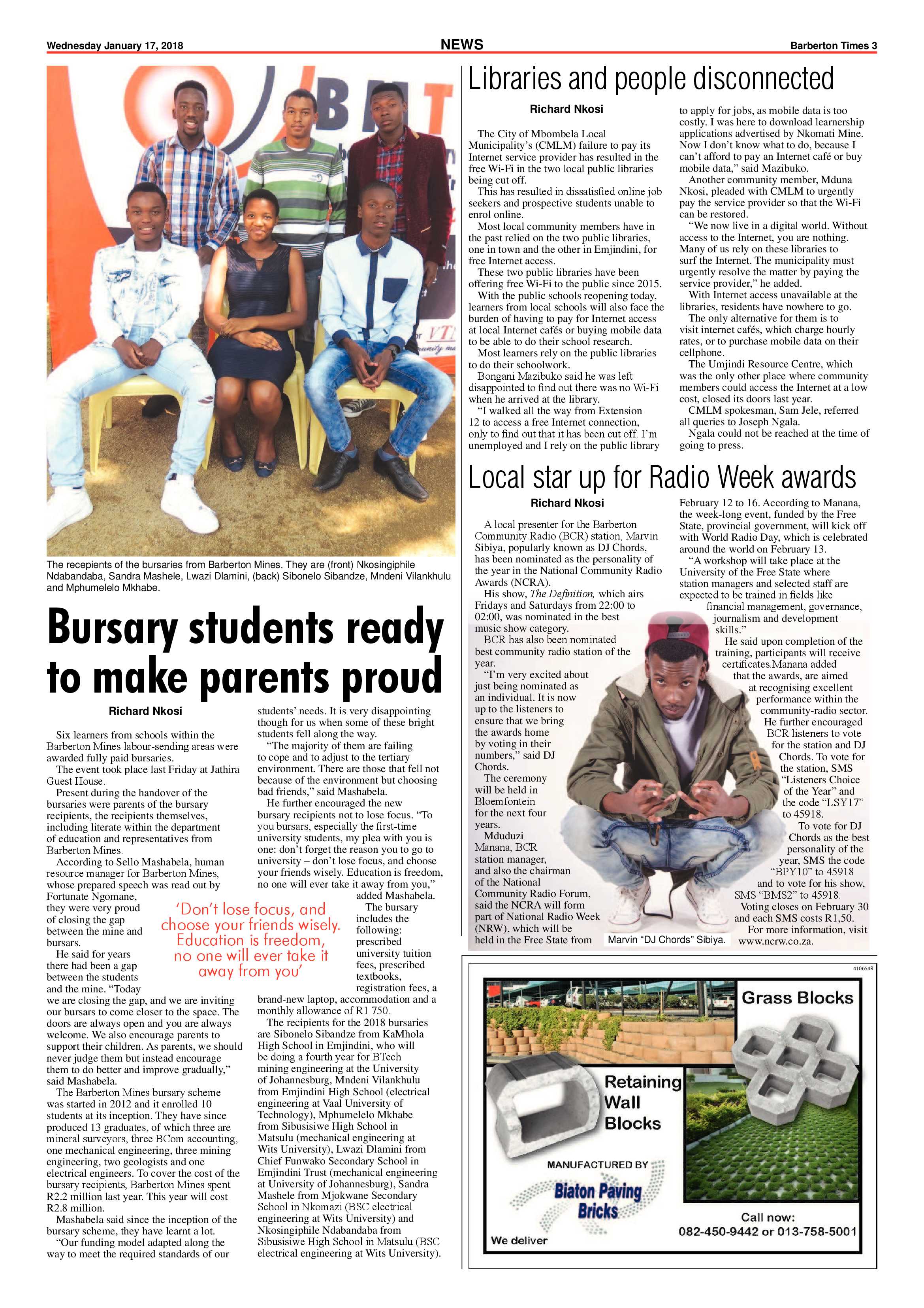 Barberton Times 17 January 2017 page 3