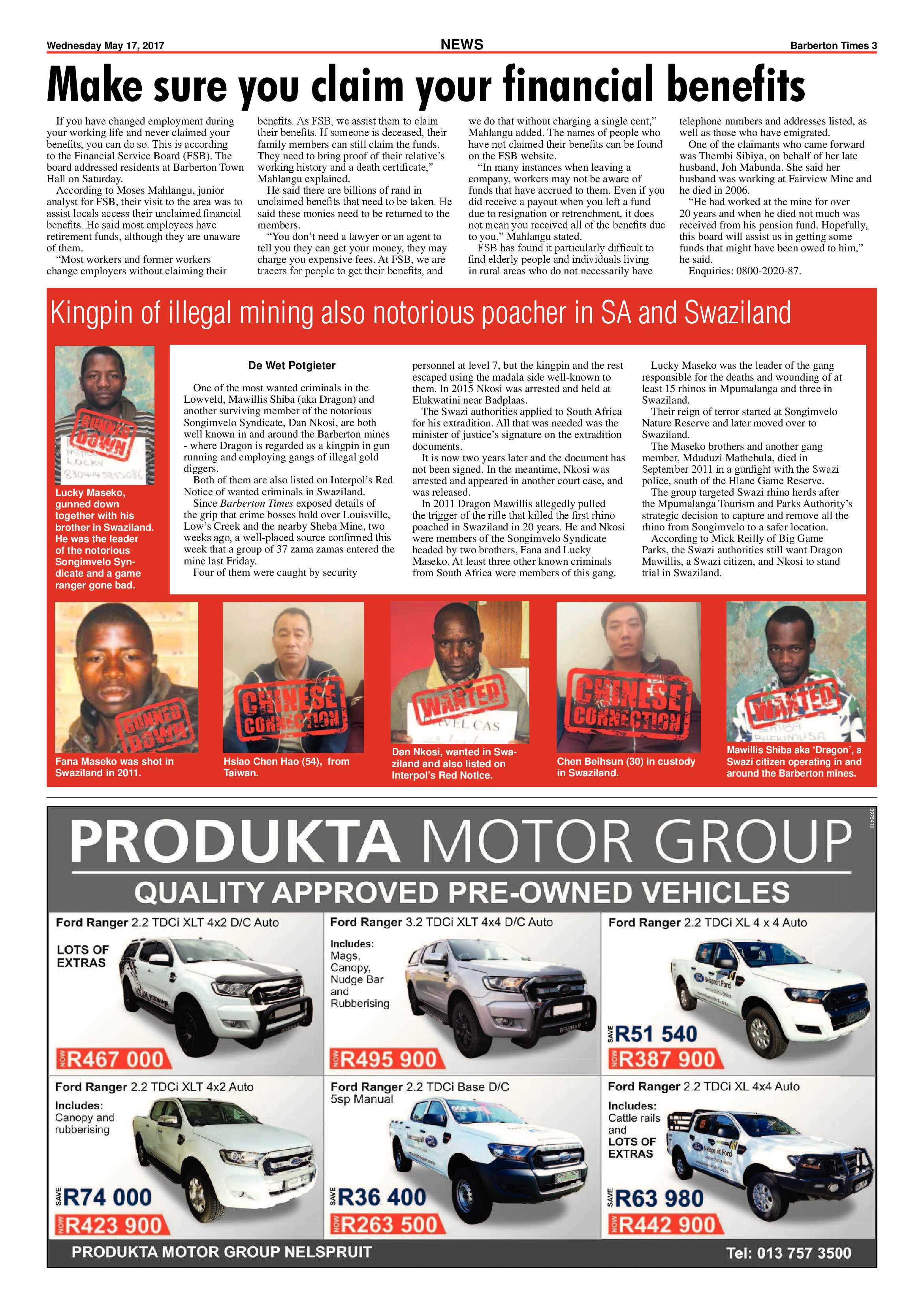 Barberton Times 17 May 2017 page 3
