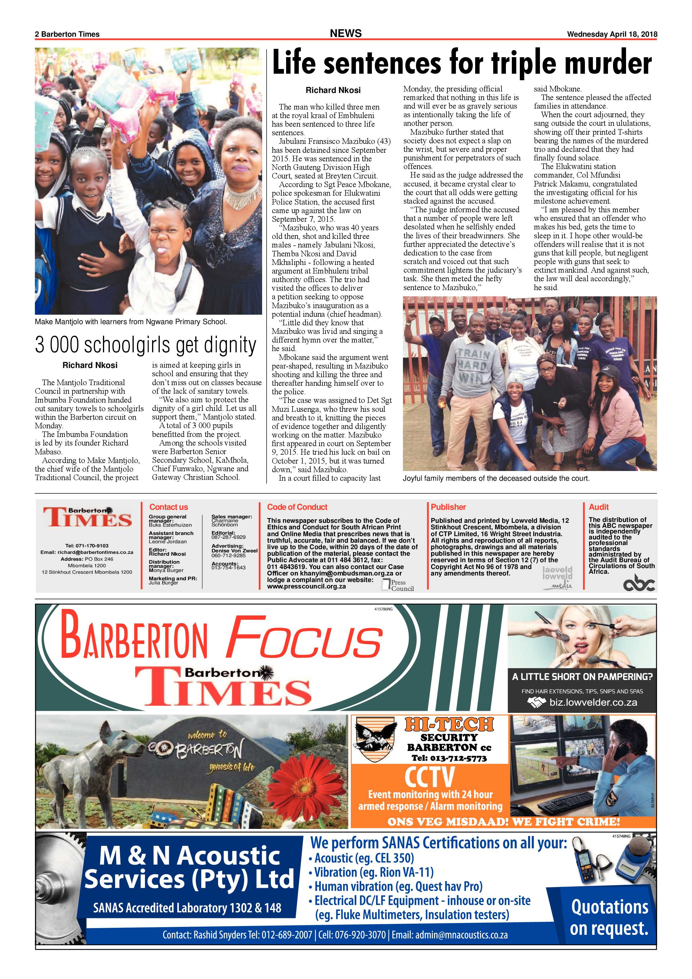 Barberton Times 18 April 2018 page 2