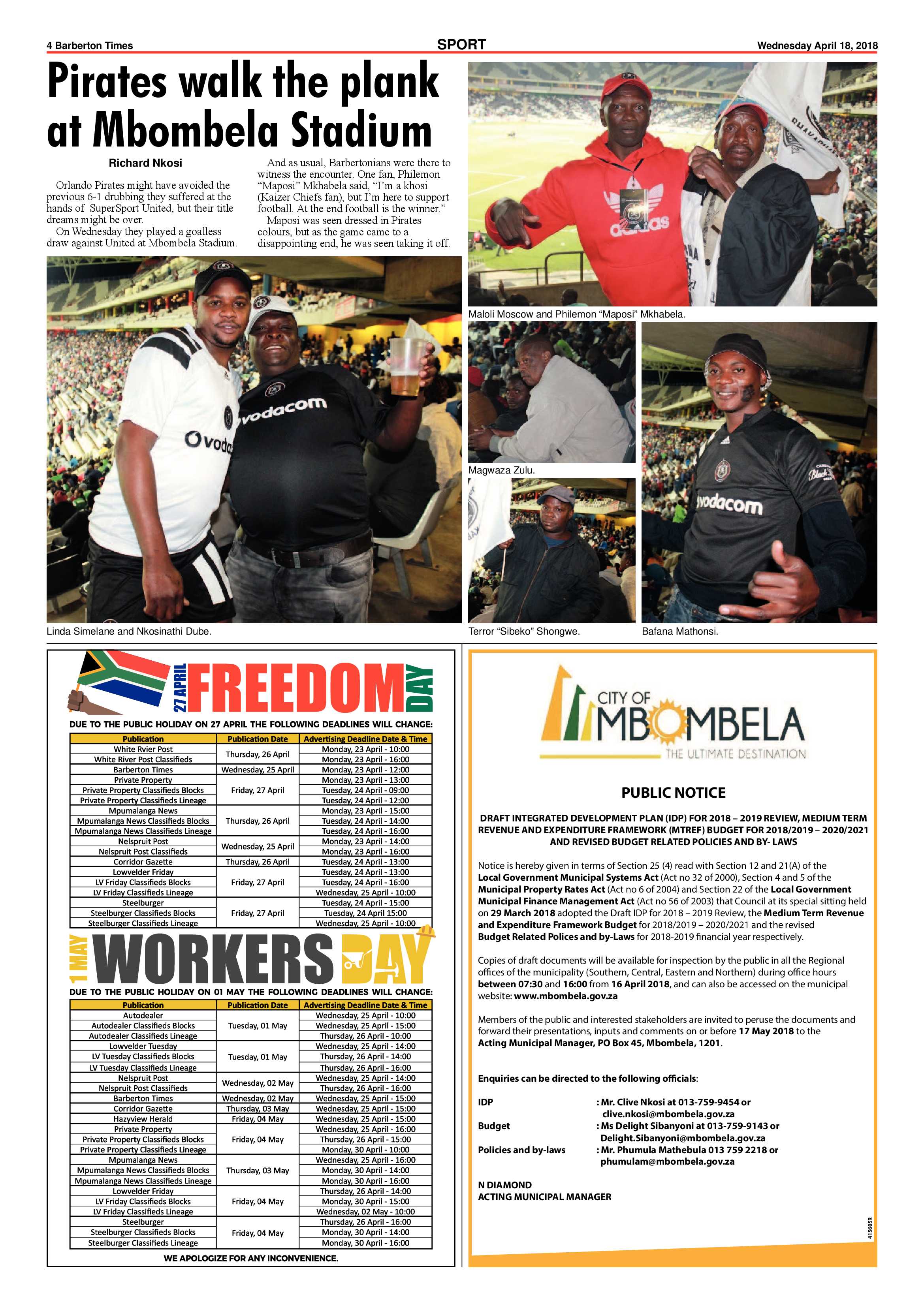 Barberton Times 18 April 2018 page 4