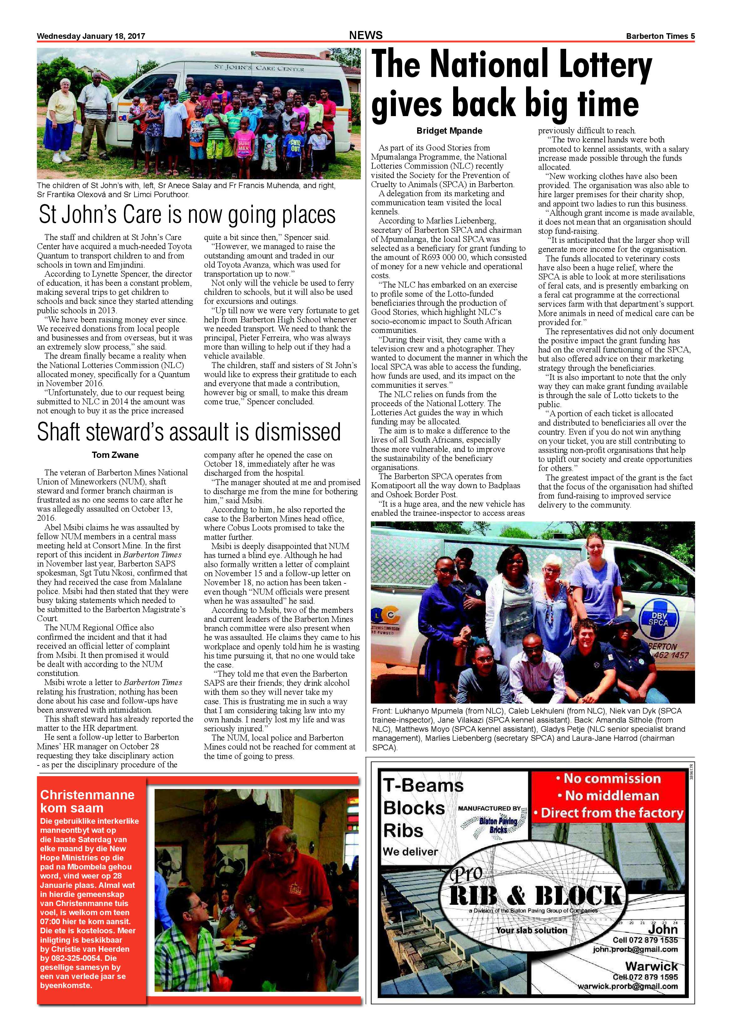 Barberton Times 18 January 2017 page 5