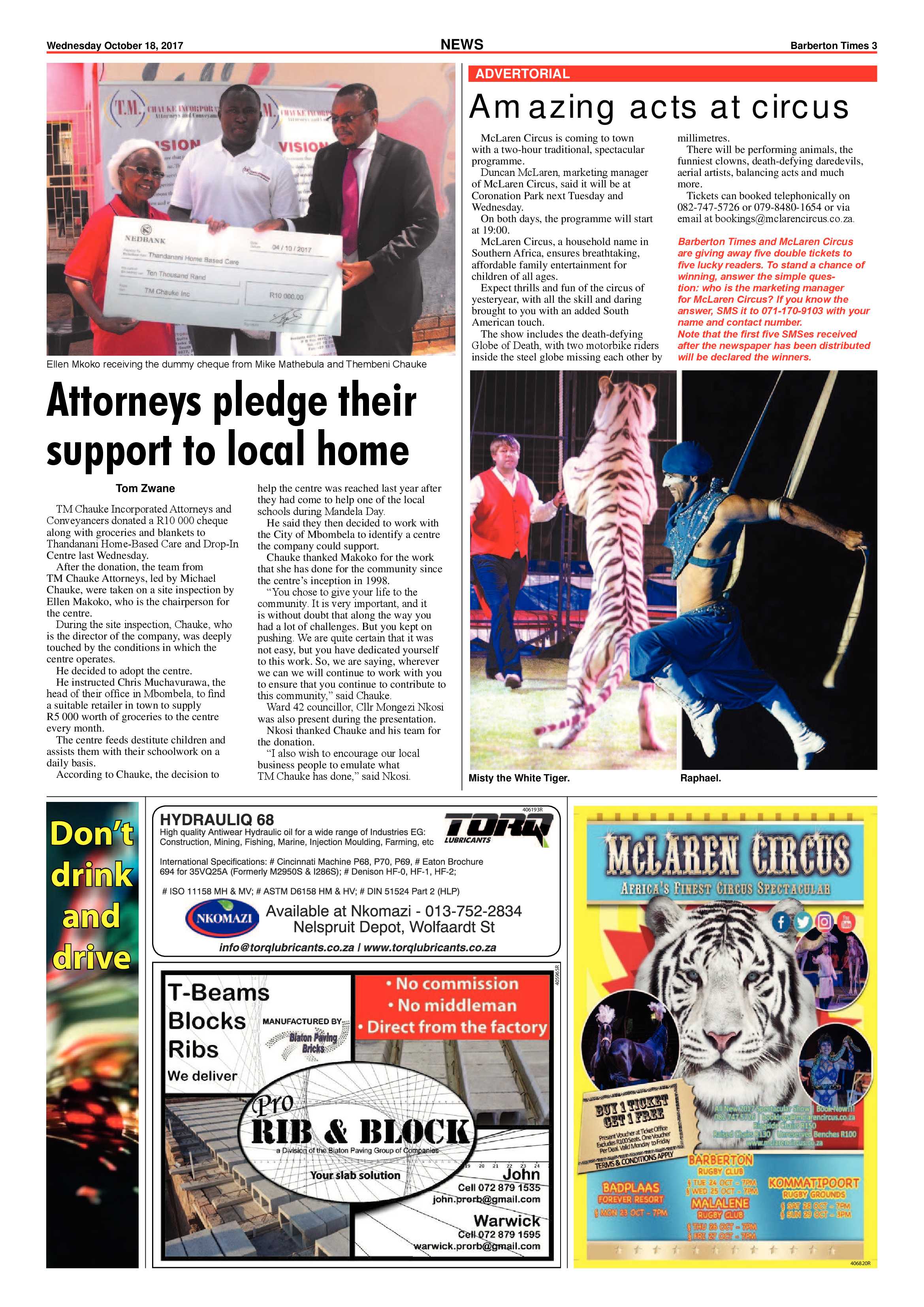 Barberton Times 18 October 2017 page 3