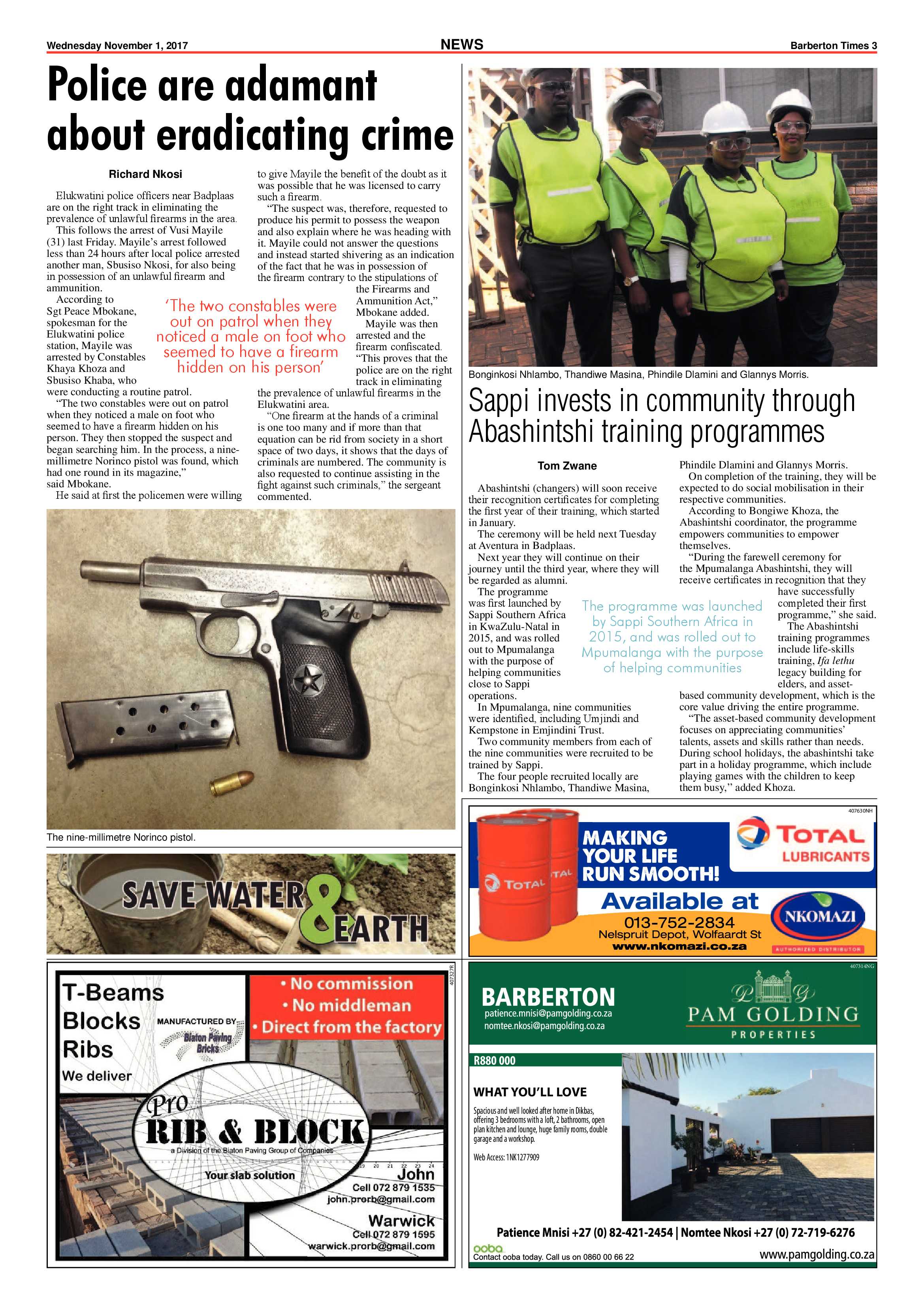 Barberton Times 1 November 2017 page 3