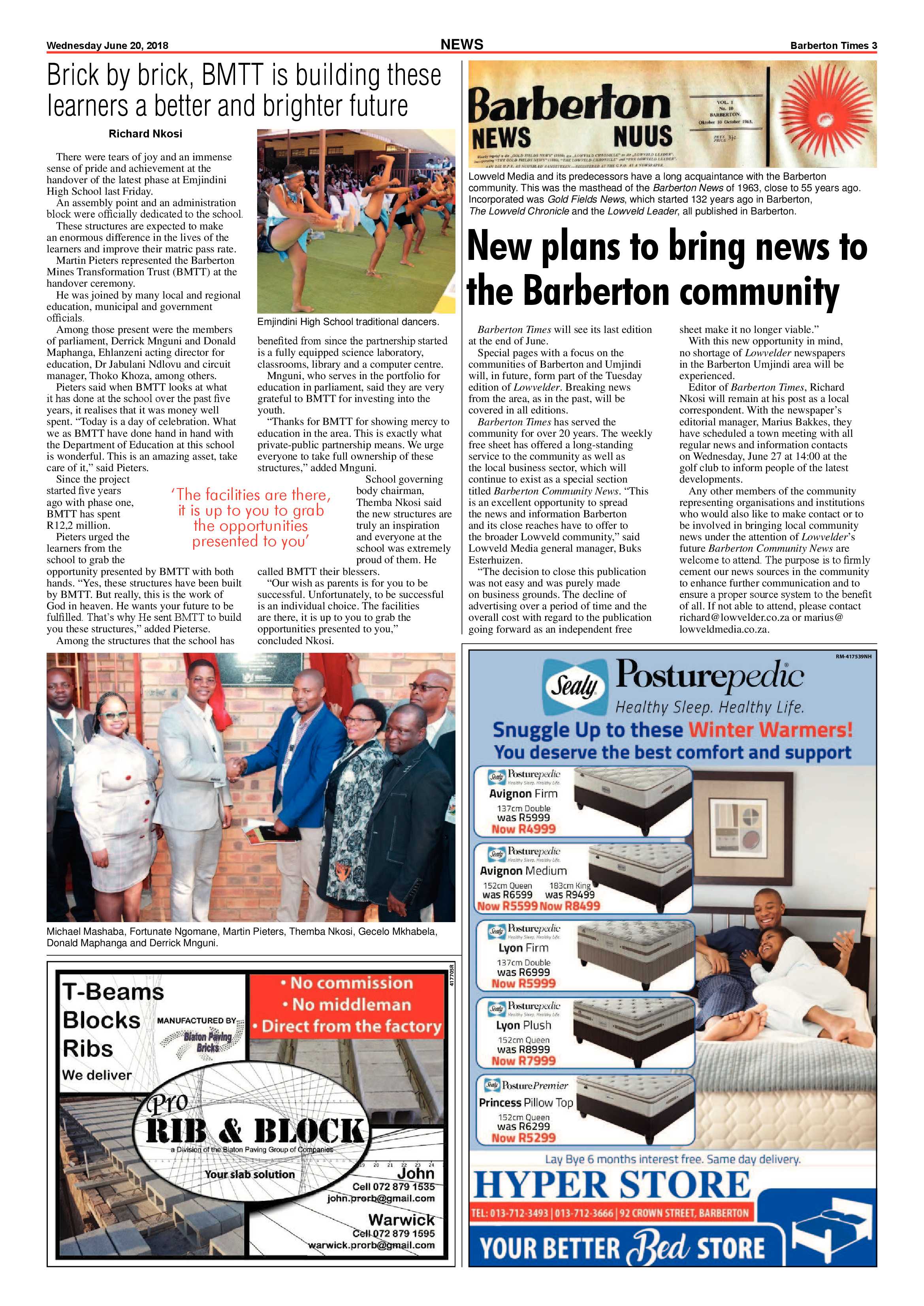 Barberton Times 20 June 2018 page 3