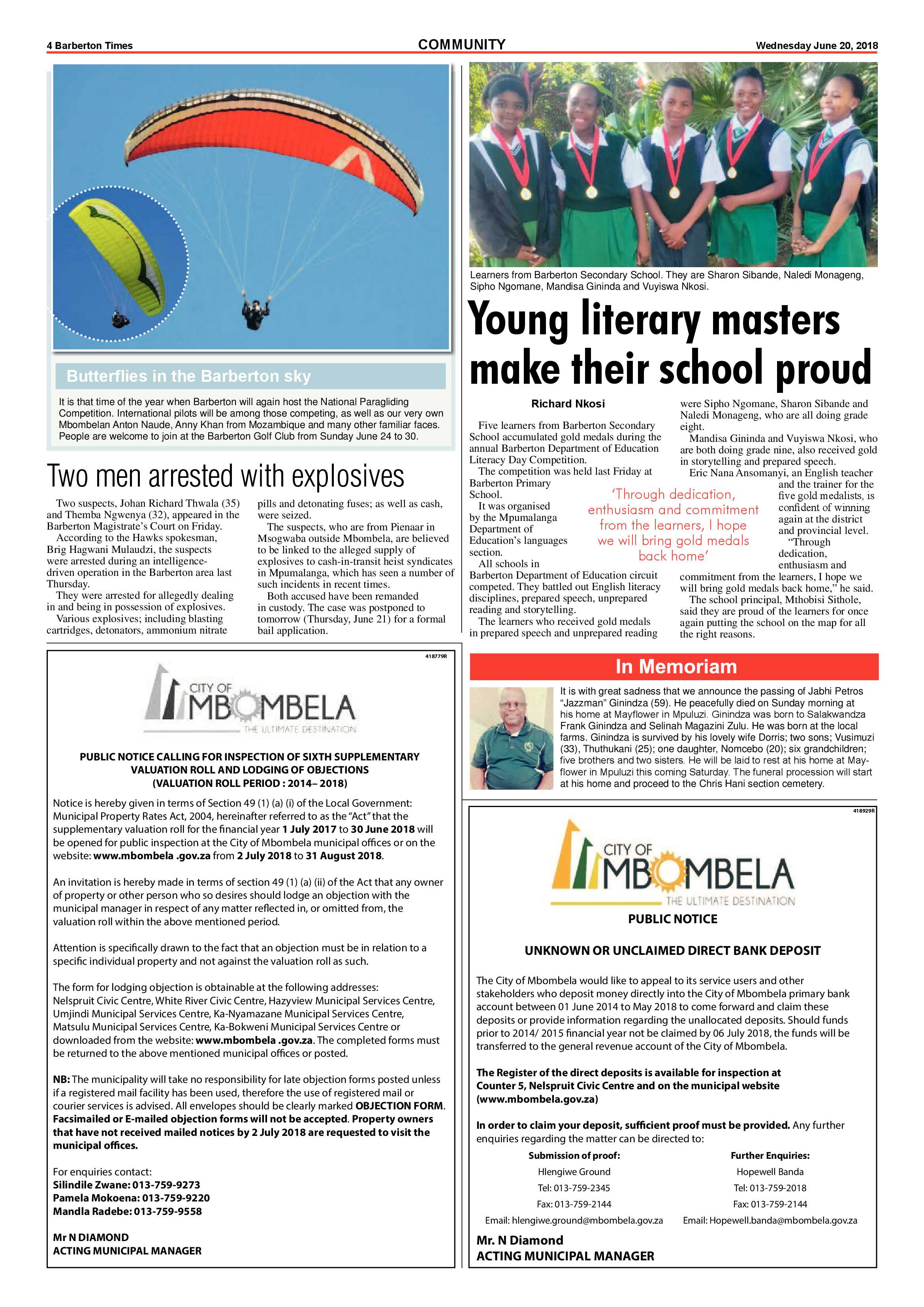 Barberton Times 20 June 2018 page 4