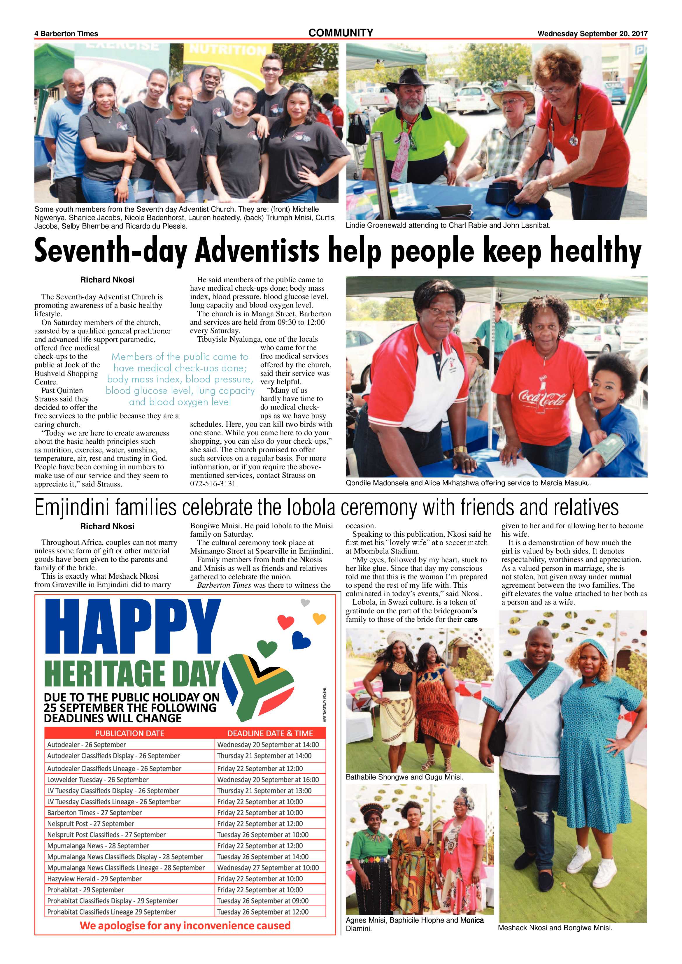 Barberton Times 20 September 2017 page 4