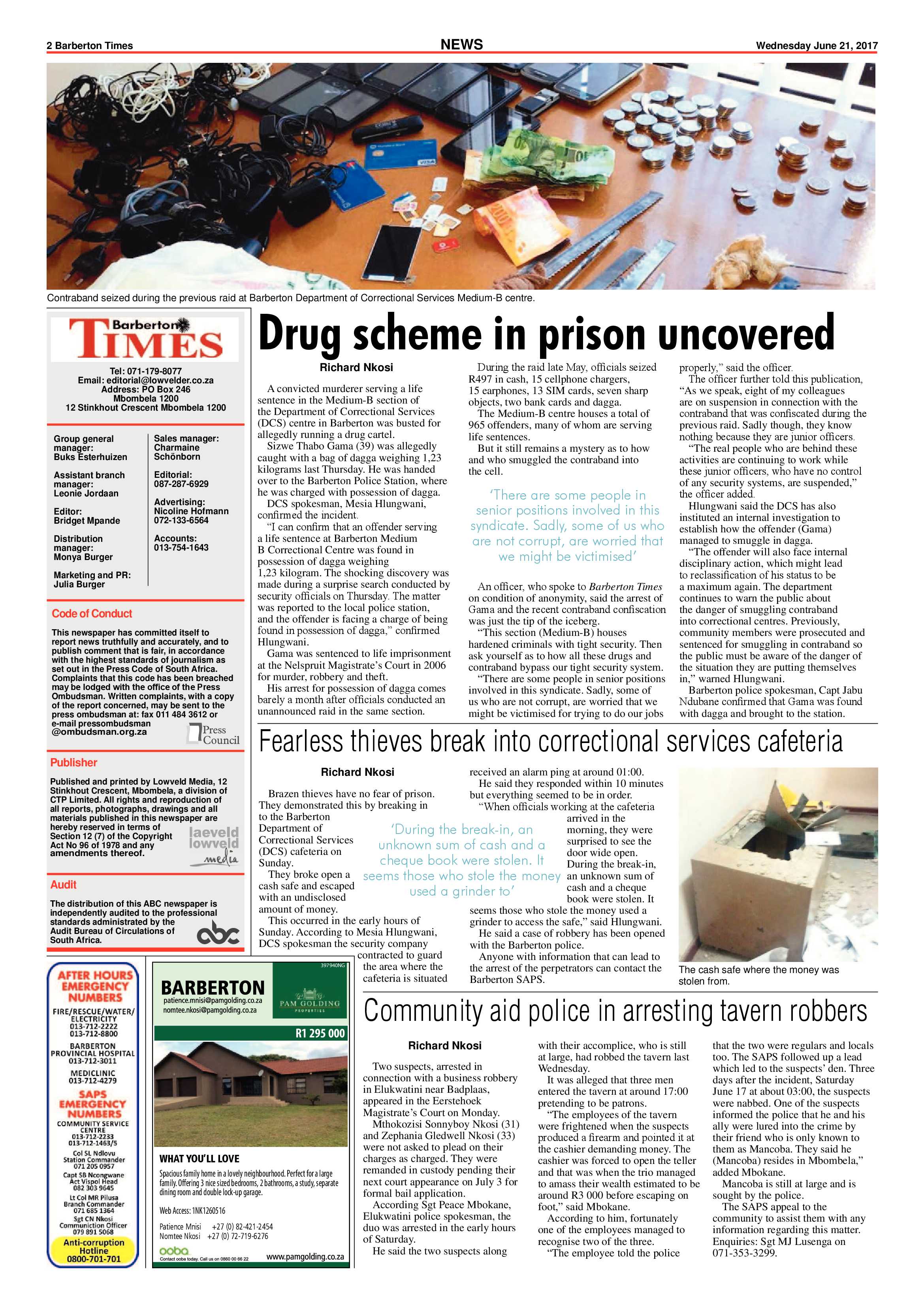 Barberton Times 21 June 2017 page 2