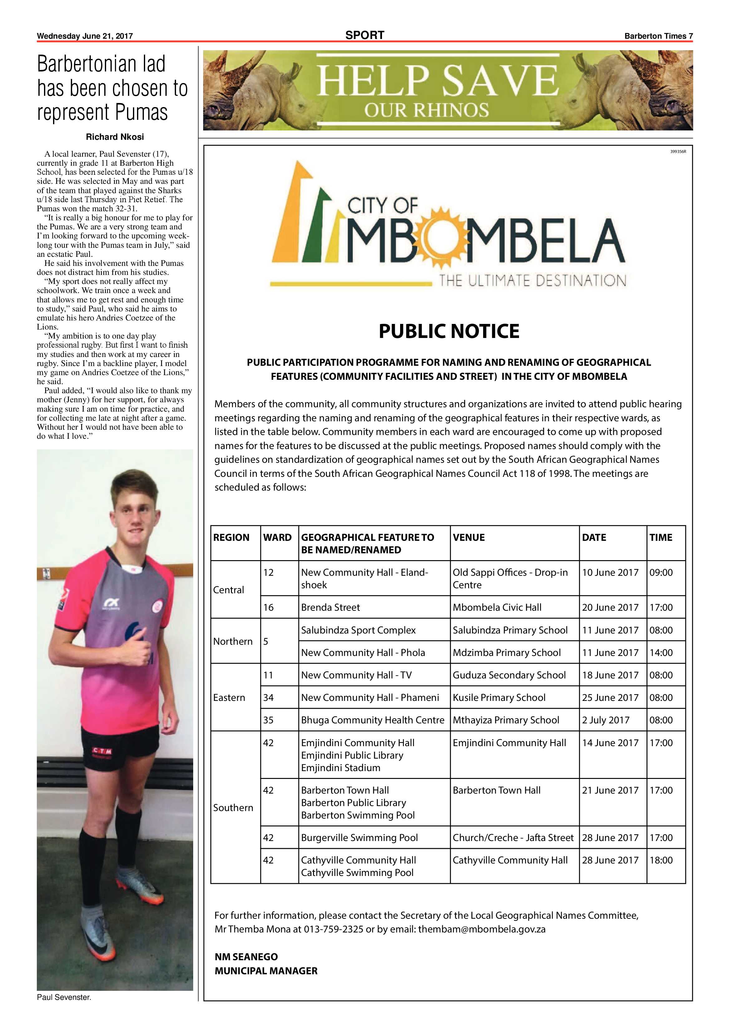 Barberton Times 21 June 2017 page 7