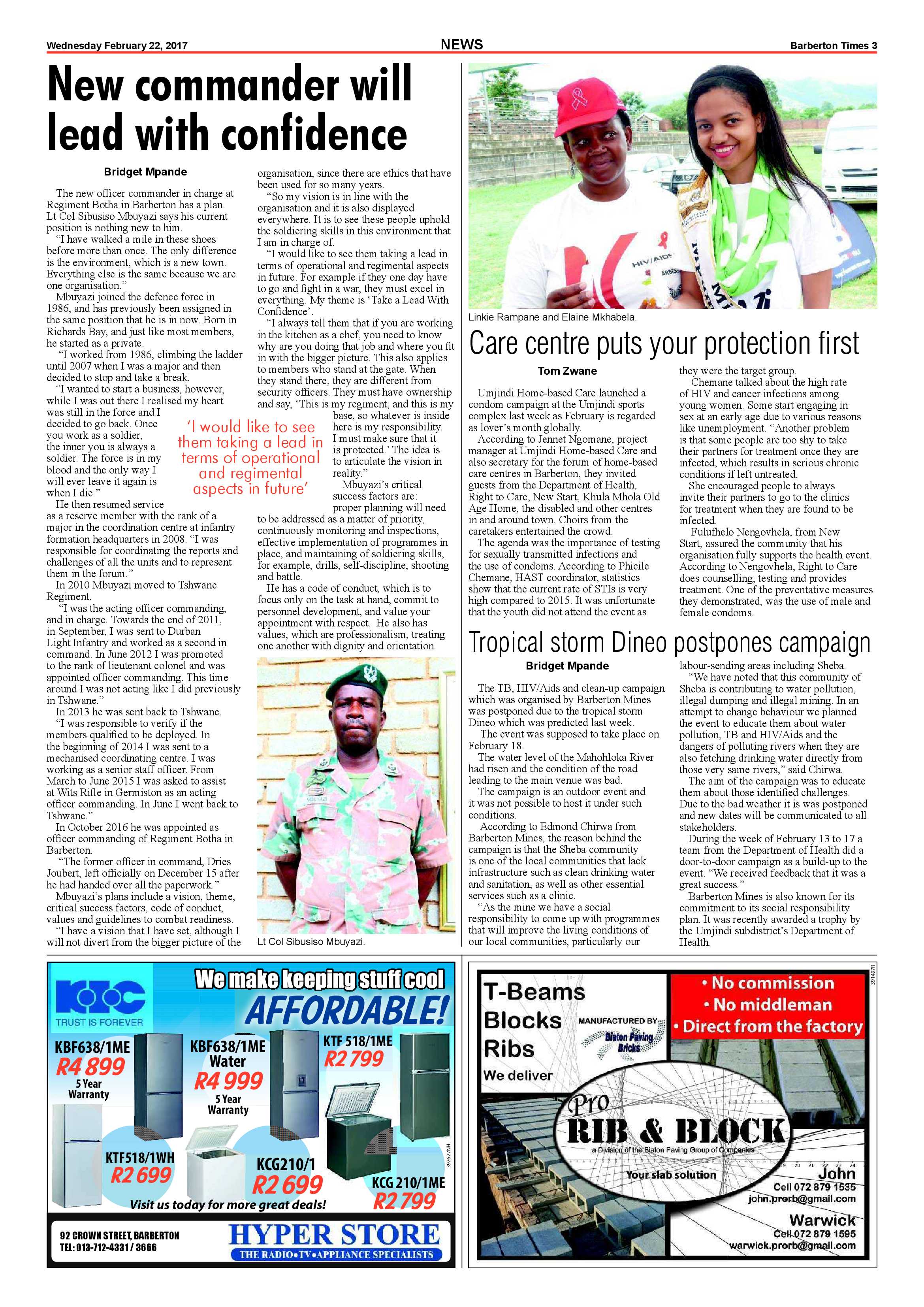 Barberton Times 22 February 2017 page 3
