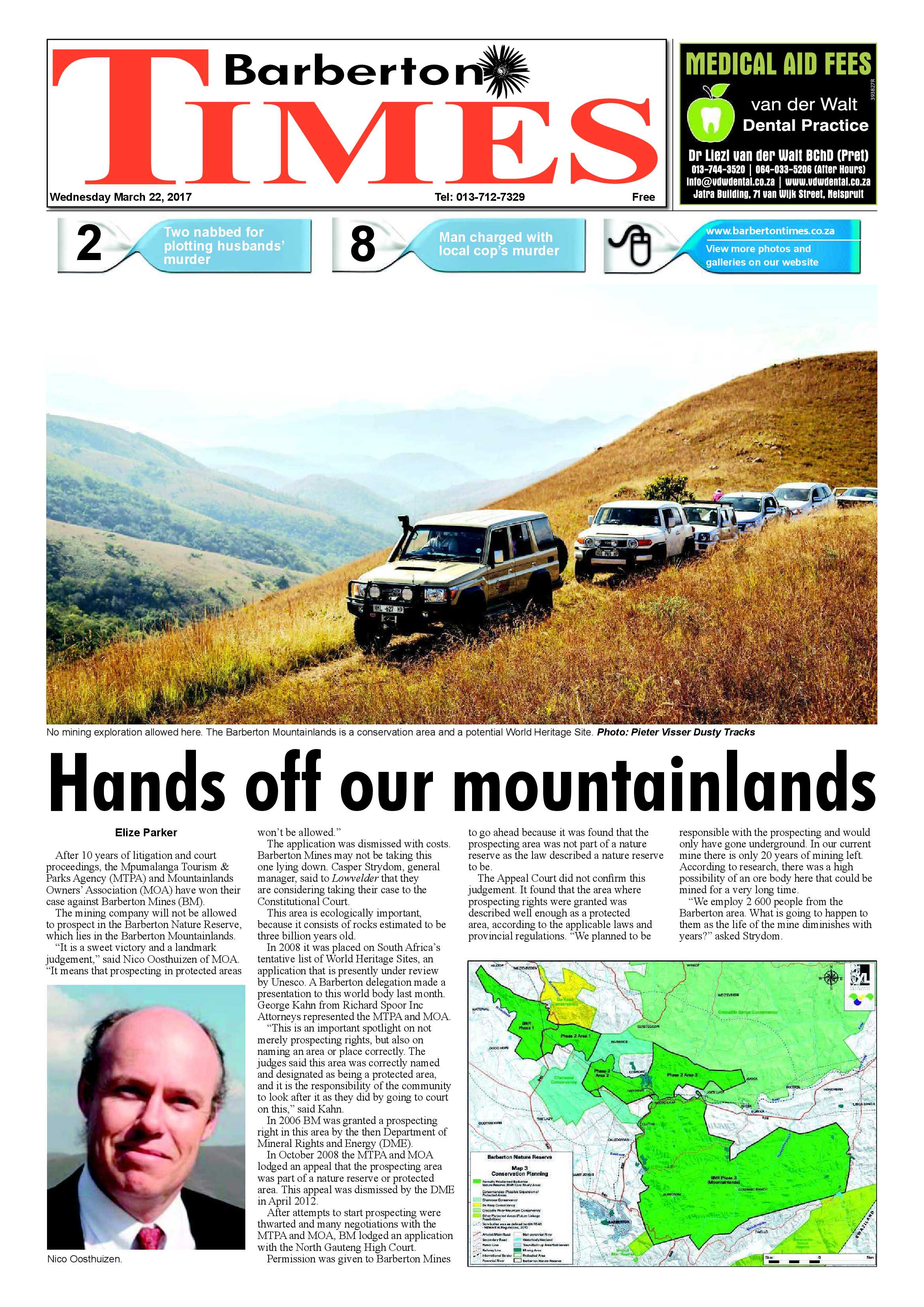 Barberton Times 22 March 2017 page 1