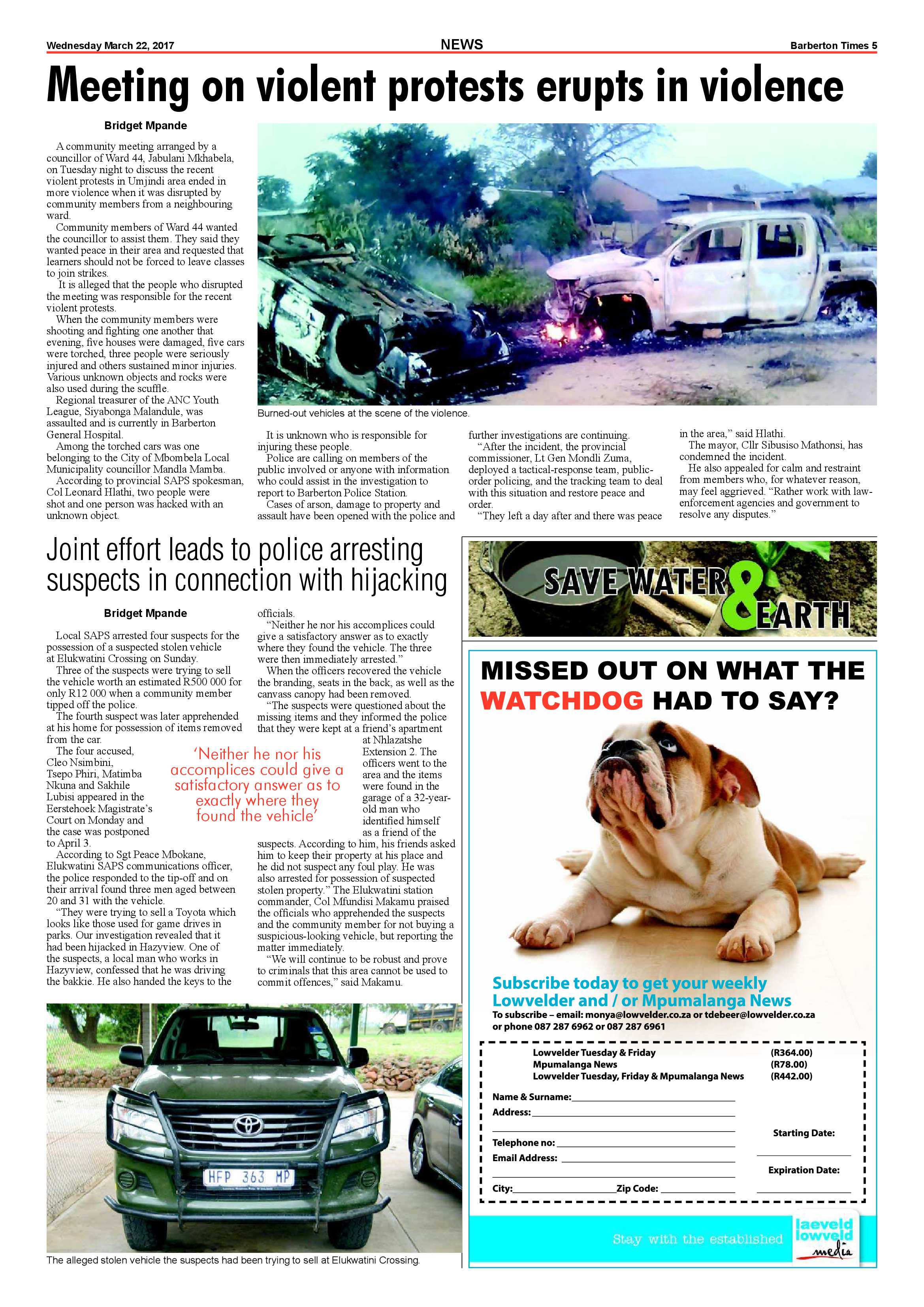 Barberton Times 22 March 2017 page 5