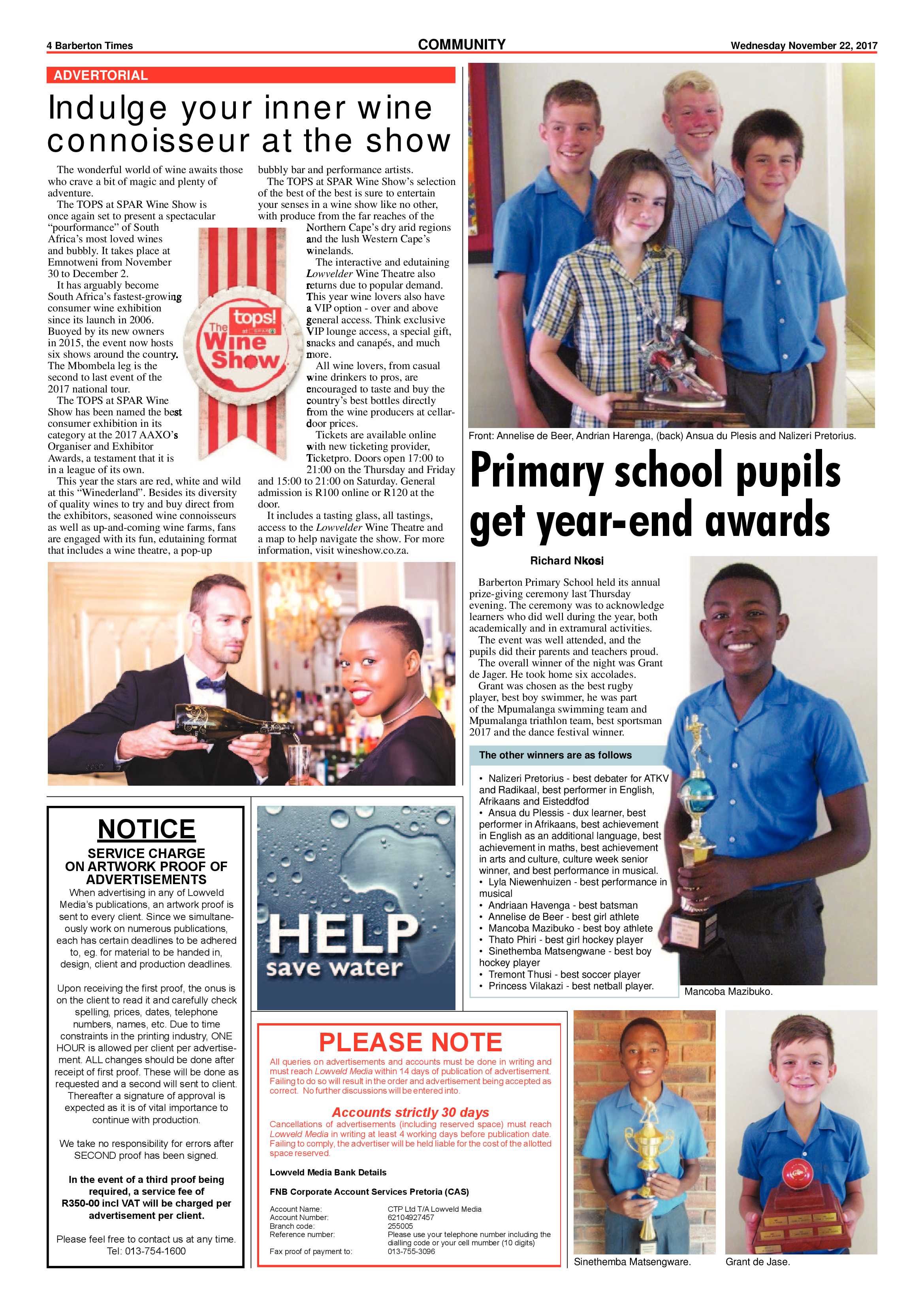 Barberton Times 22 November 2017 page 4