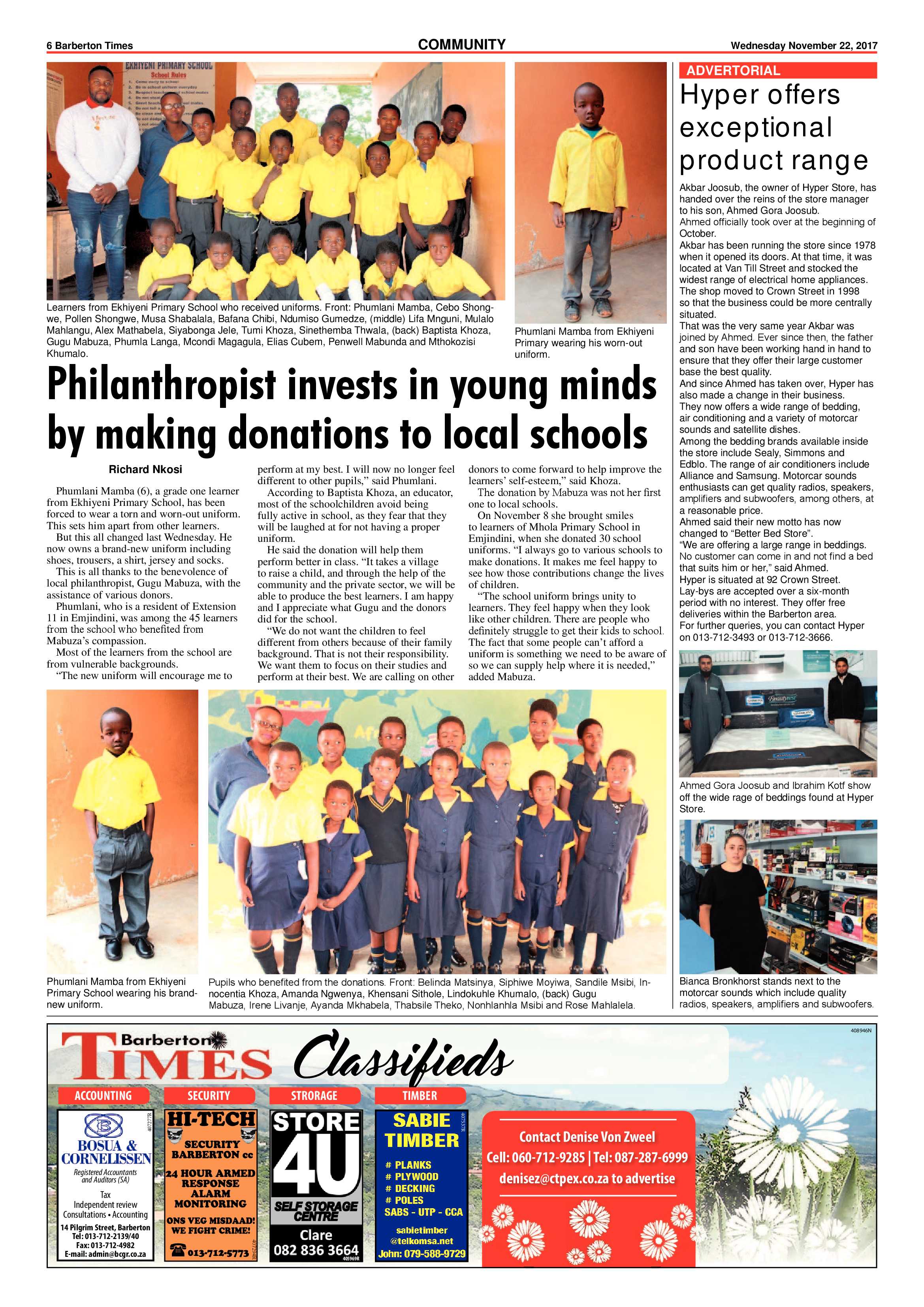 Barberton Times 22 November 2017 page 6