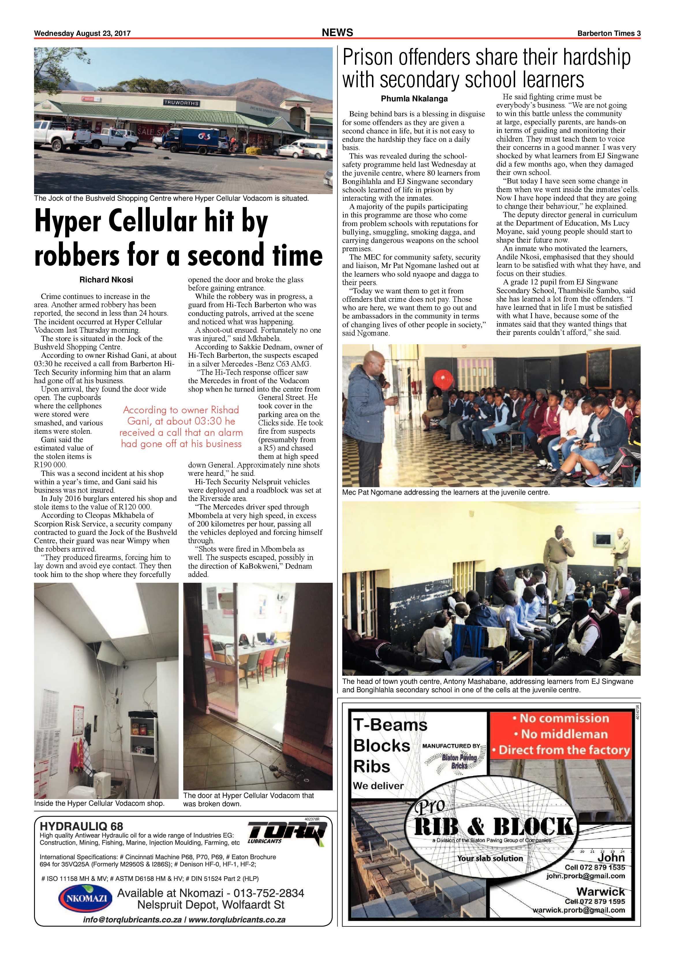 Barberton Times 23 August 2017 page 3