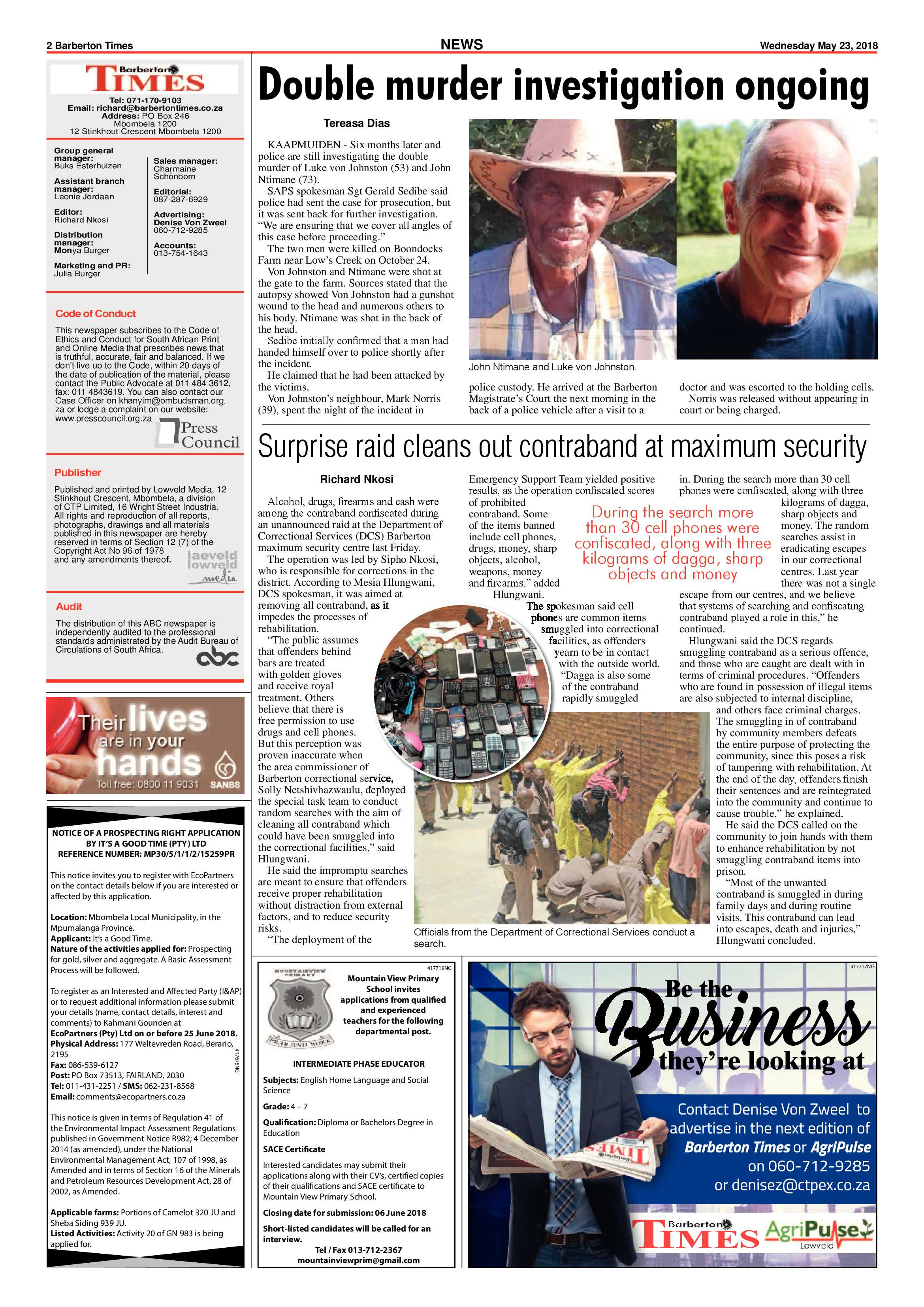 Barberton Times 23 May 2018 page 2