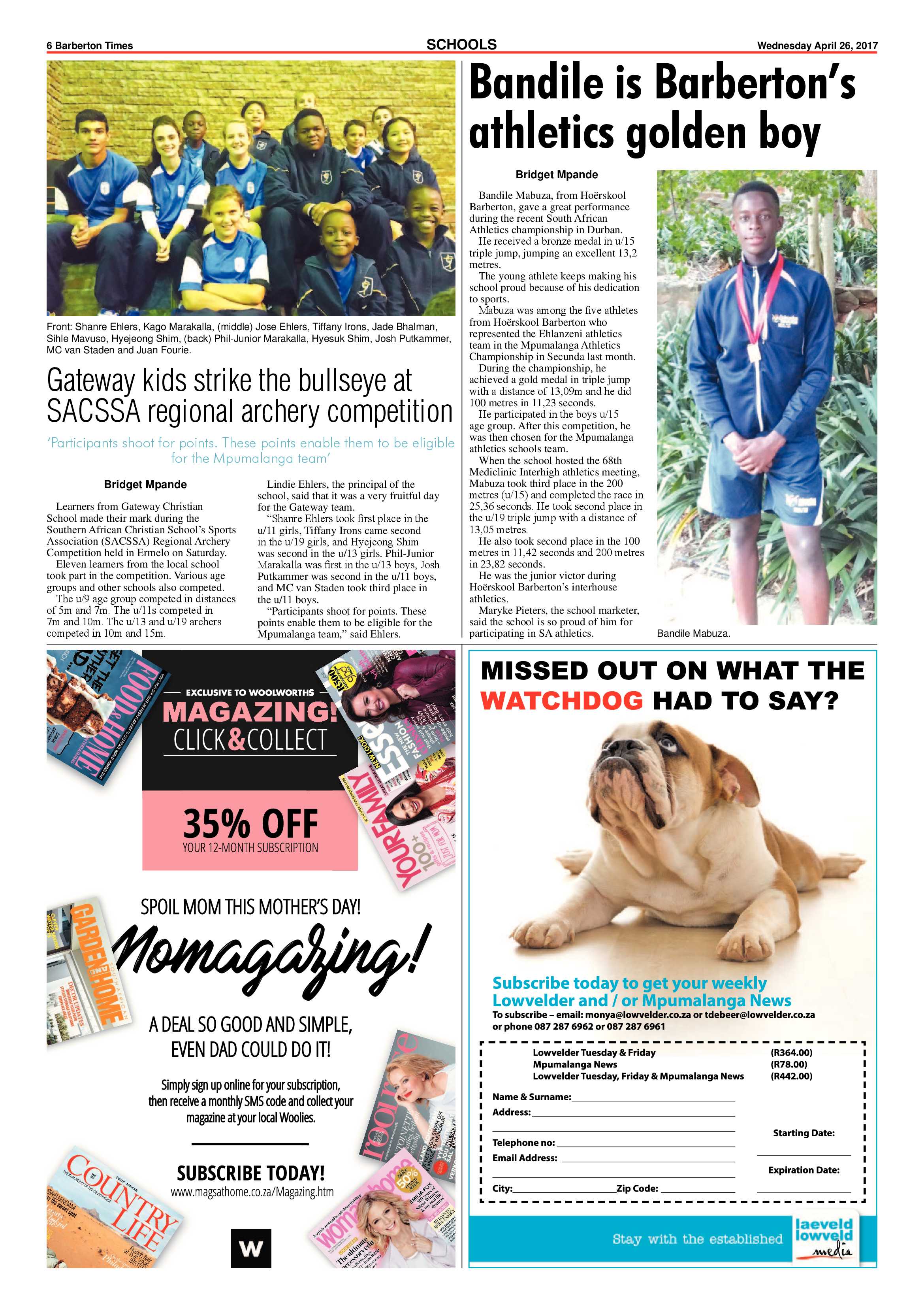 Barberton Times 26 April 2017 page 6