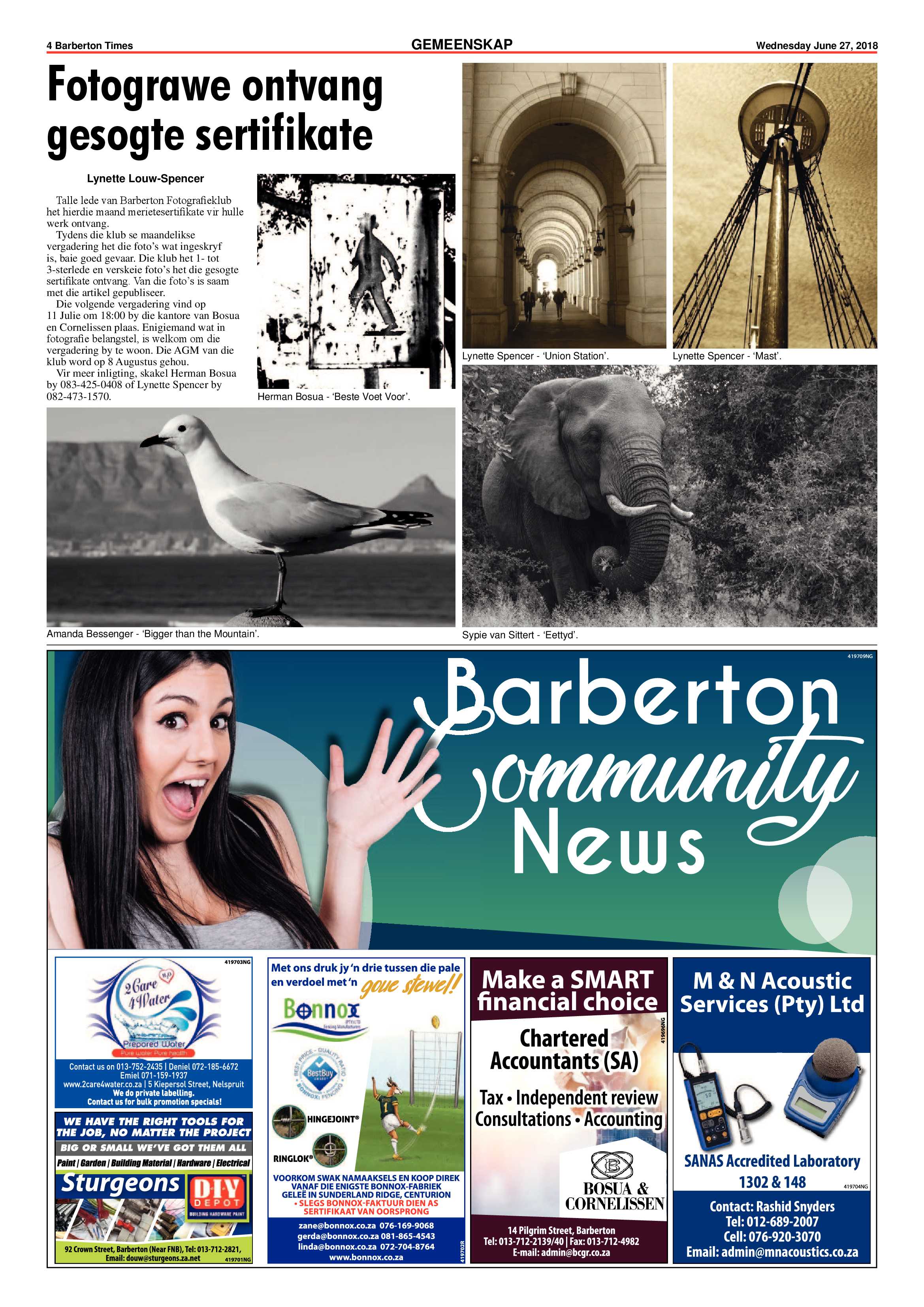 Barberton Times 27 June 2018 page 4