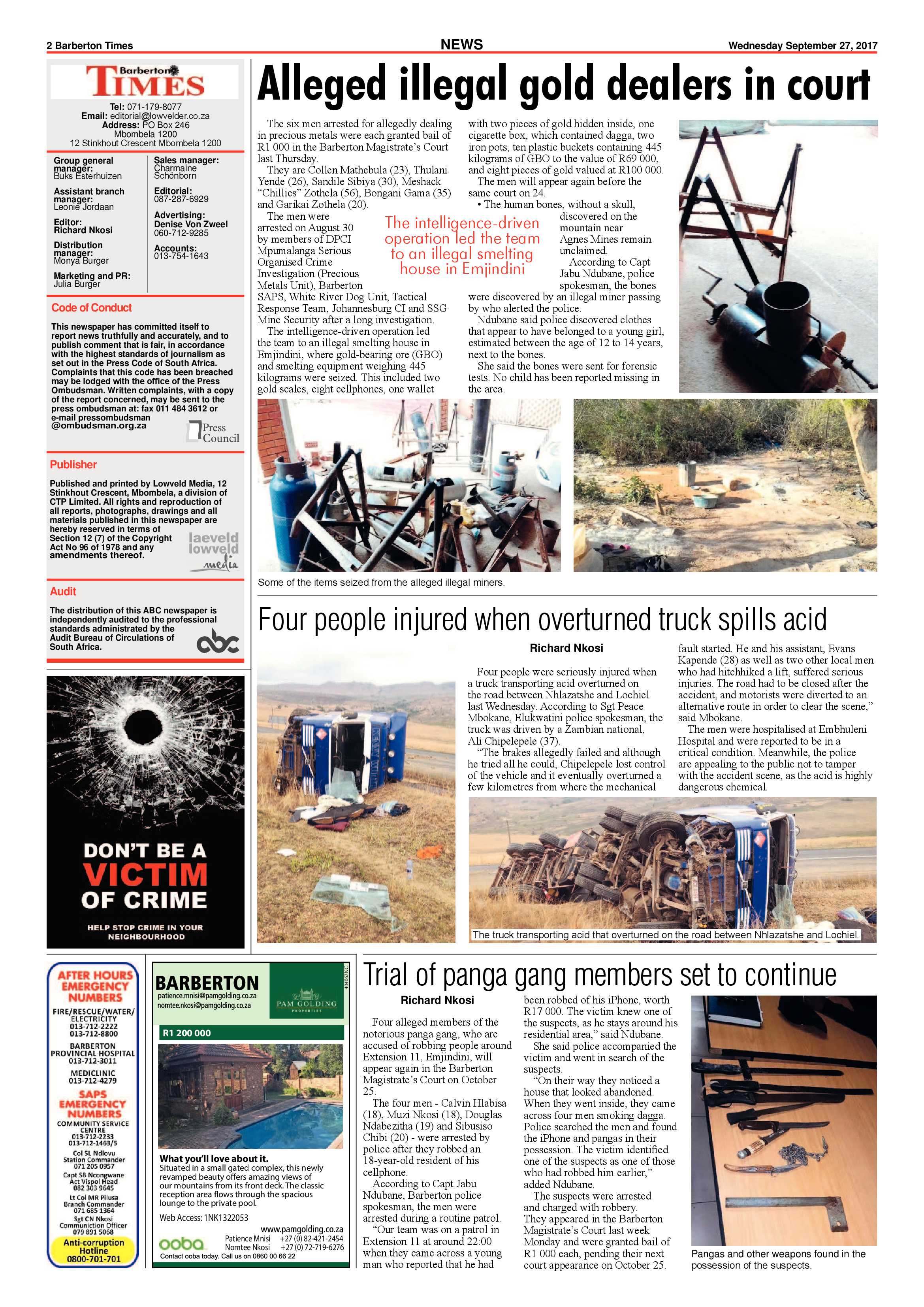 Barberton Times 27 September 2017 page 2