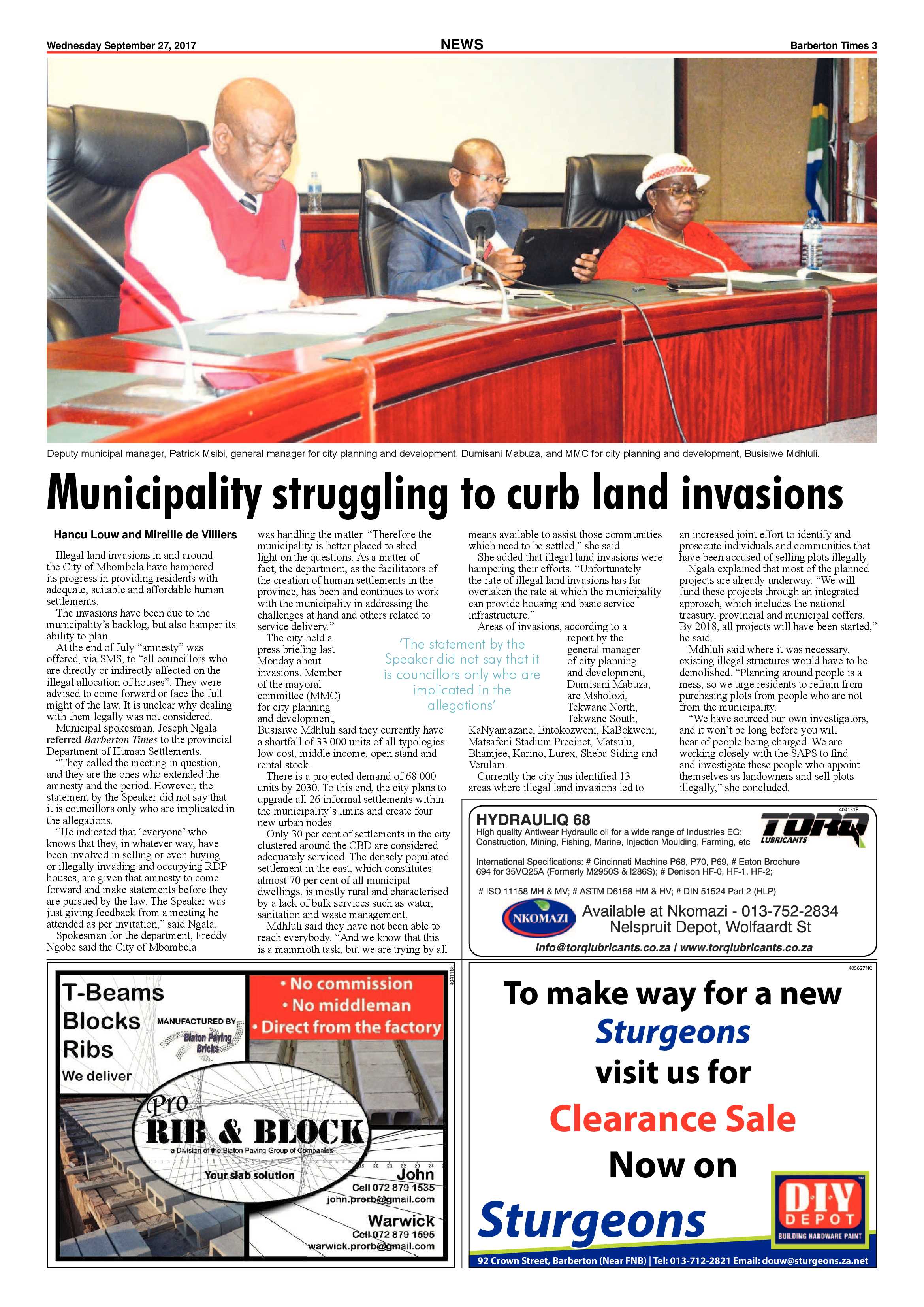 Barberton Times 27 September 2017 page 3