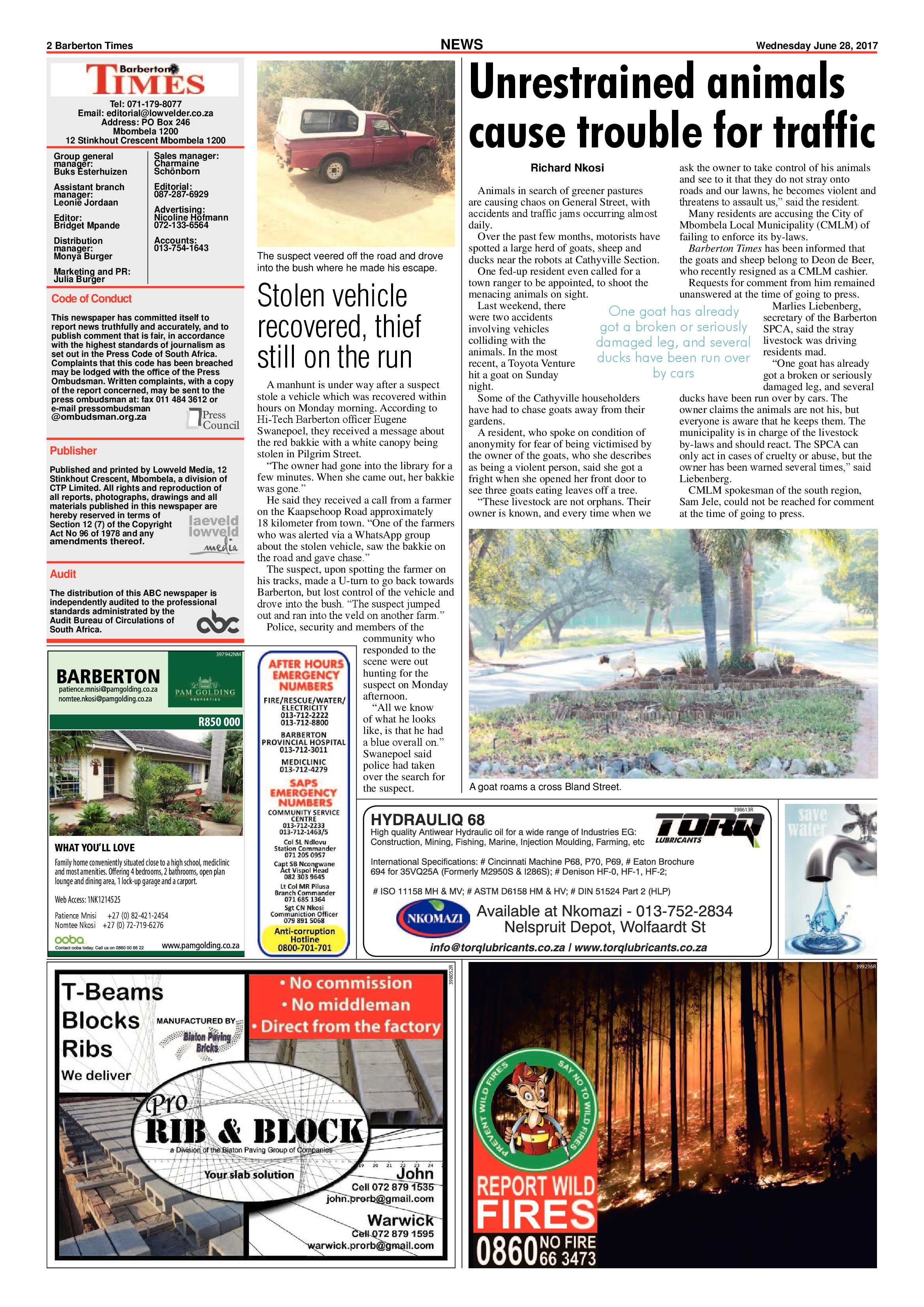 Barberton Times 28 June 2017 page 2