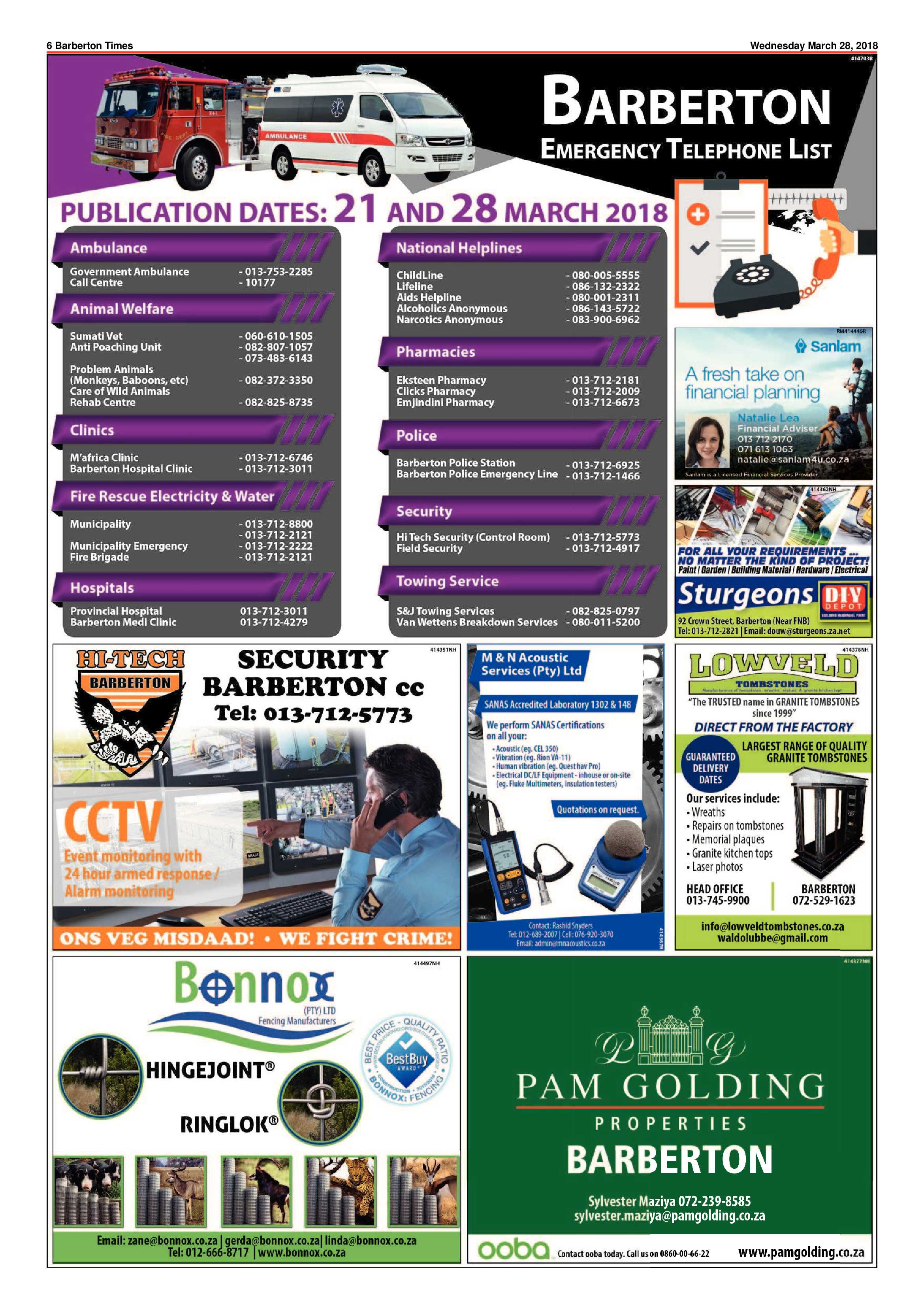 Barberton Times 28 March 2018 page 6