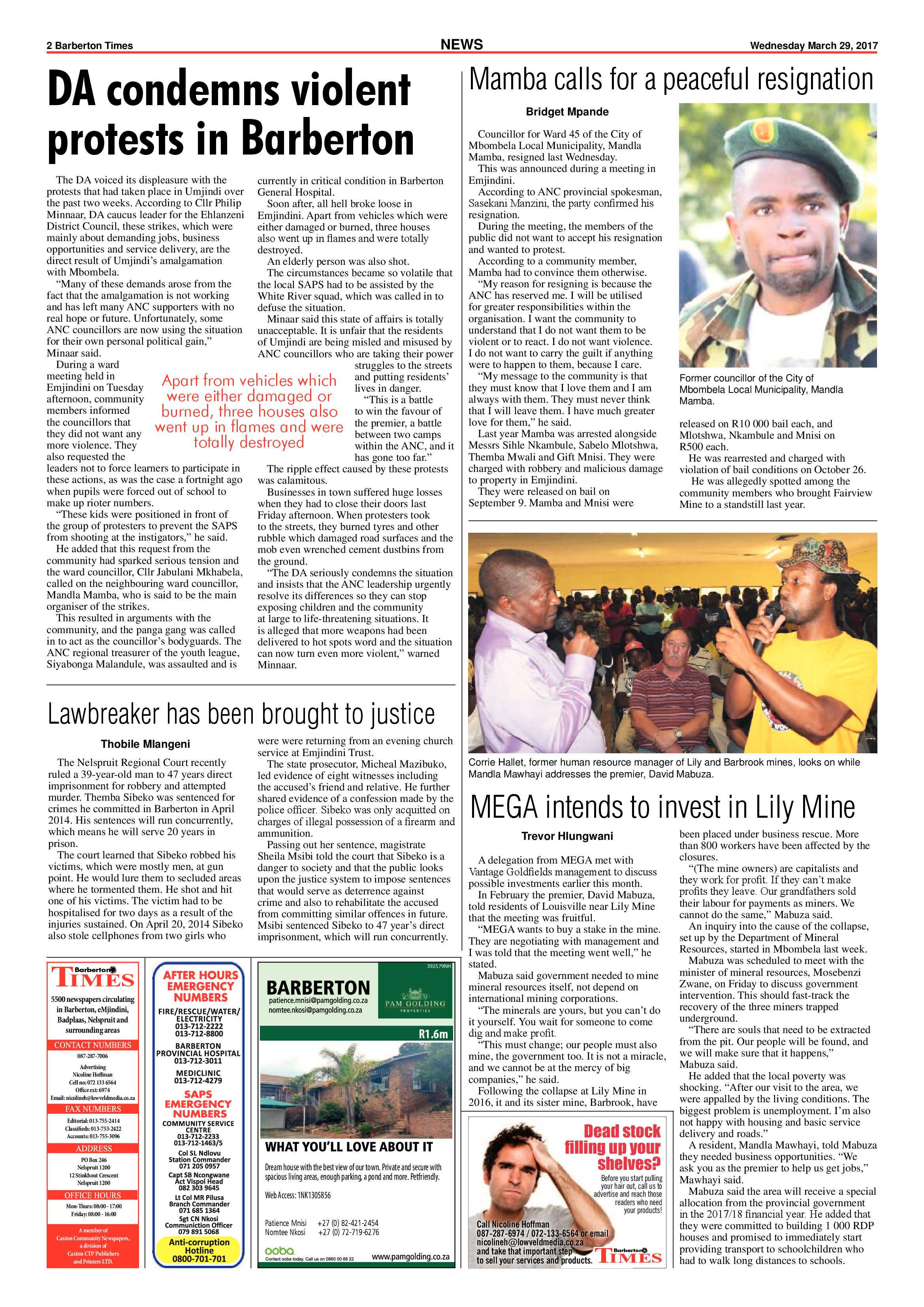 Barberton Times 29 March 2017 page 2
