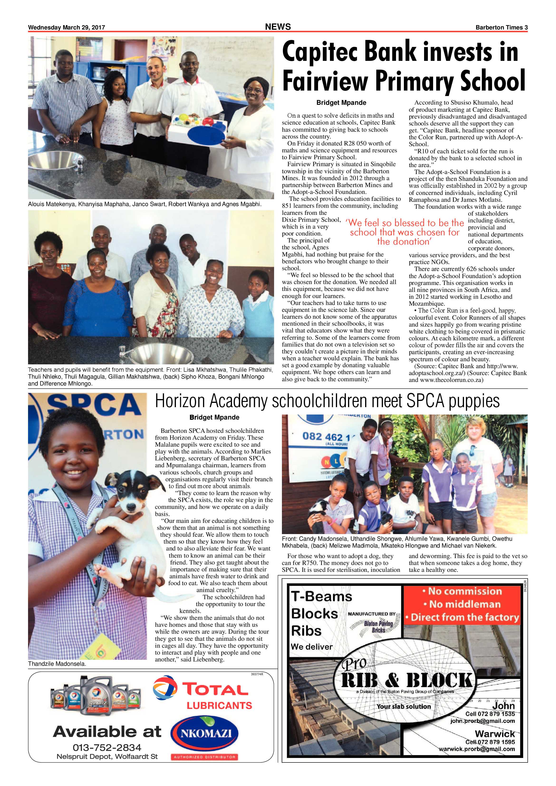 Barberton Times 29 March 2017 page 3
