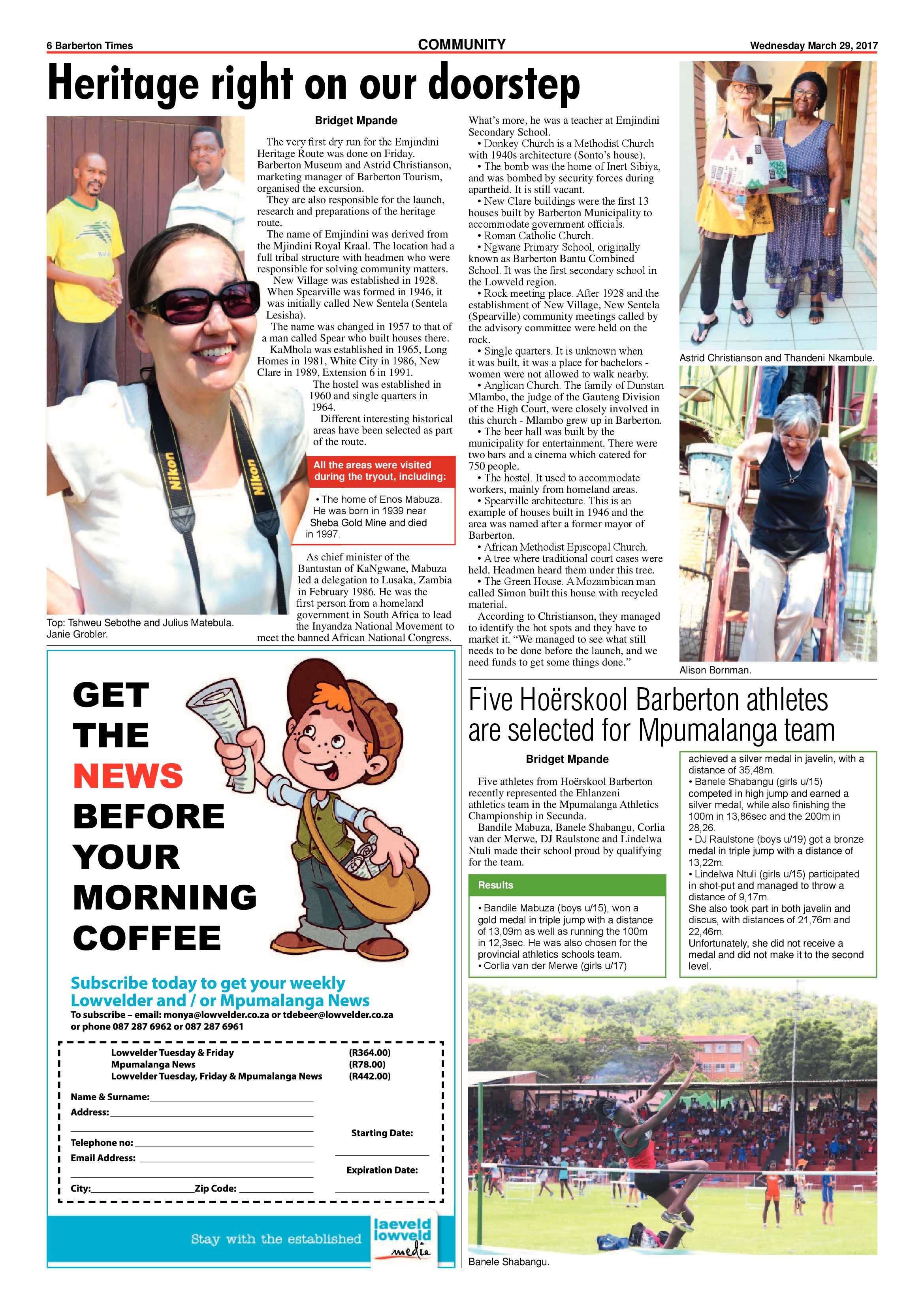 Barberton Times 29 March 2017 page 6