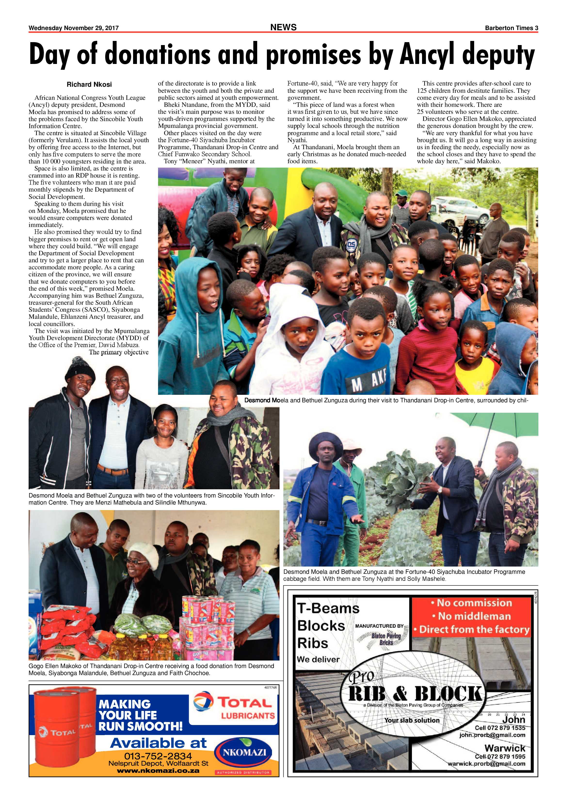 Barberton Times 29 November 2017 page 3