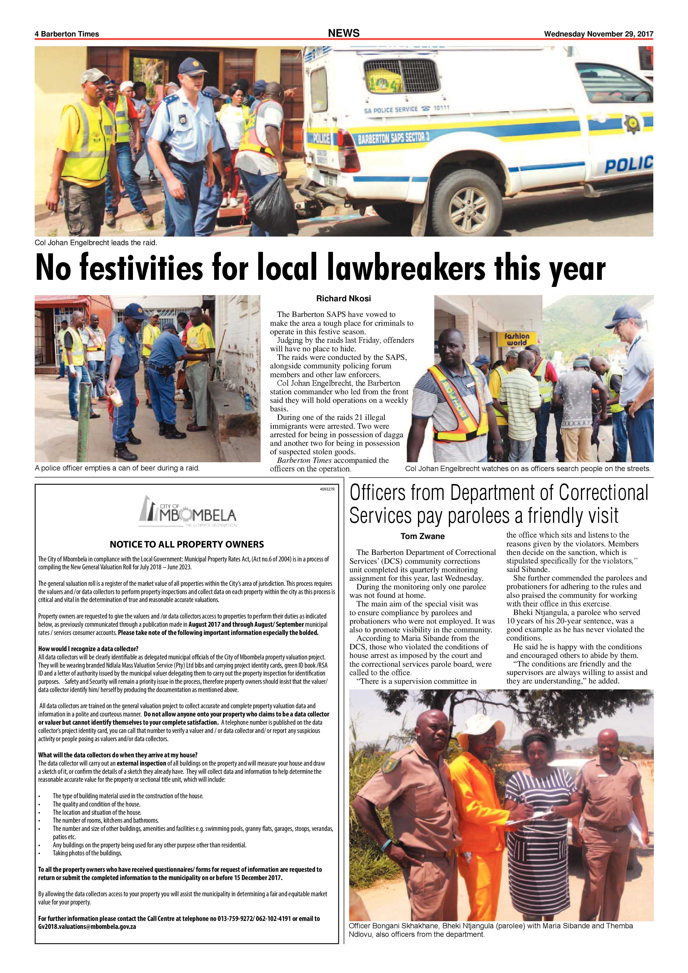 Barberton Times 29 November 2017 page 4