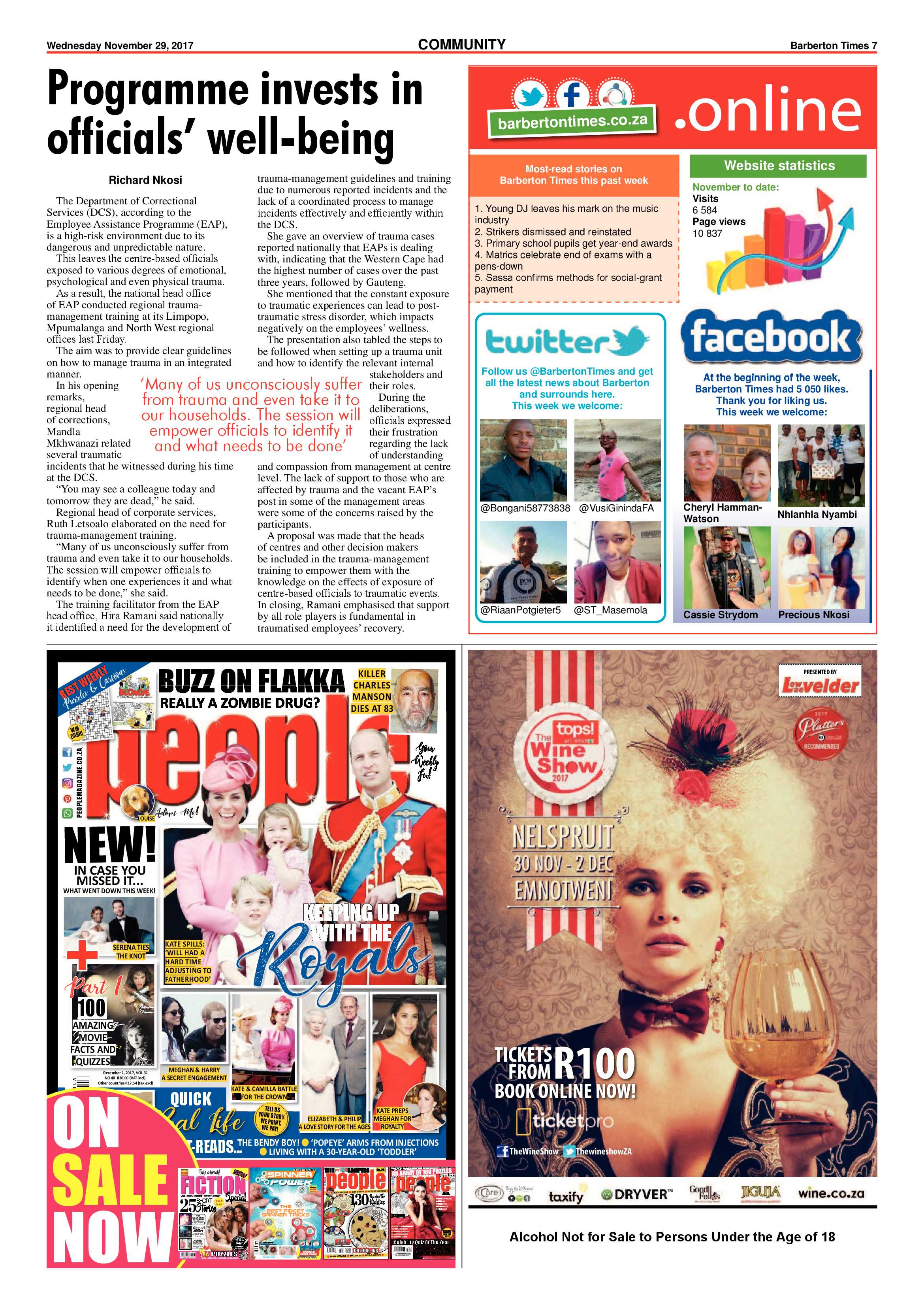 Barberton Times 29 November 2017 page 7