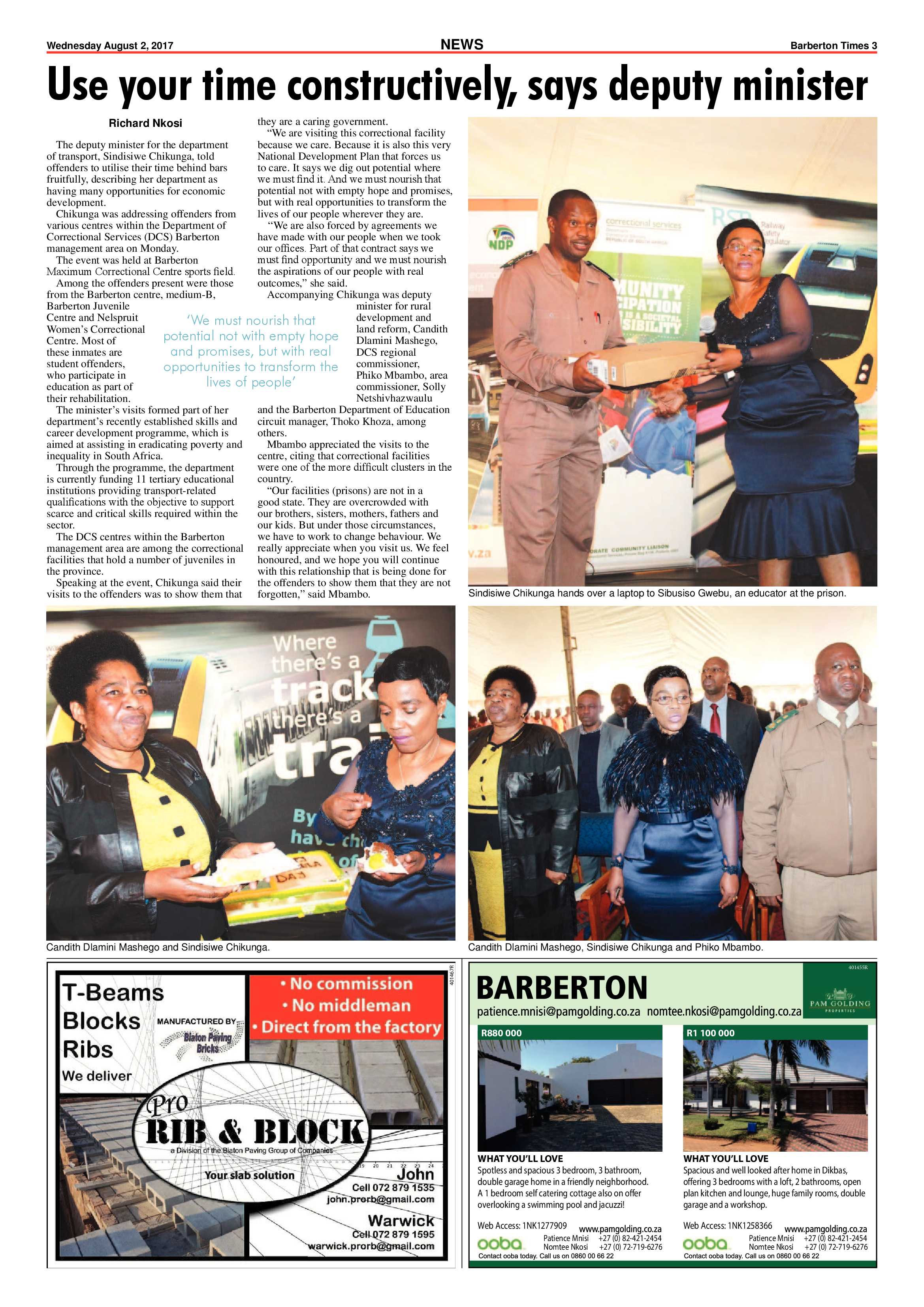 Barberton Times 2 August 2017 page 3