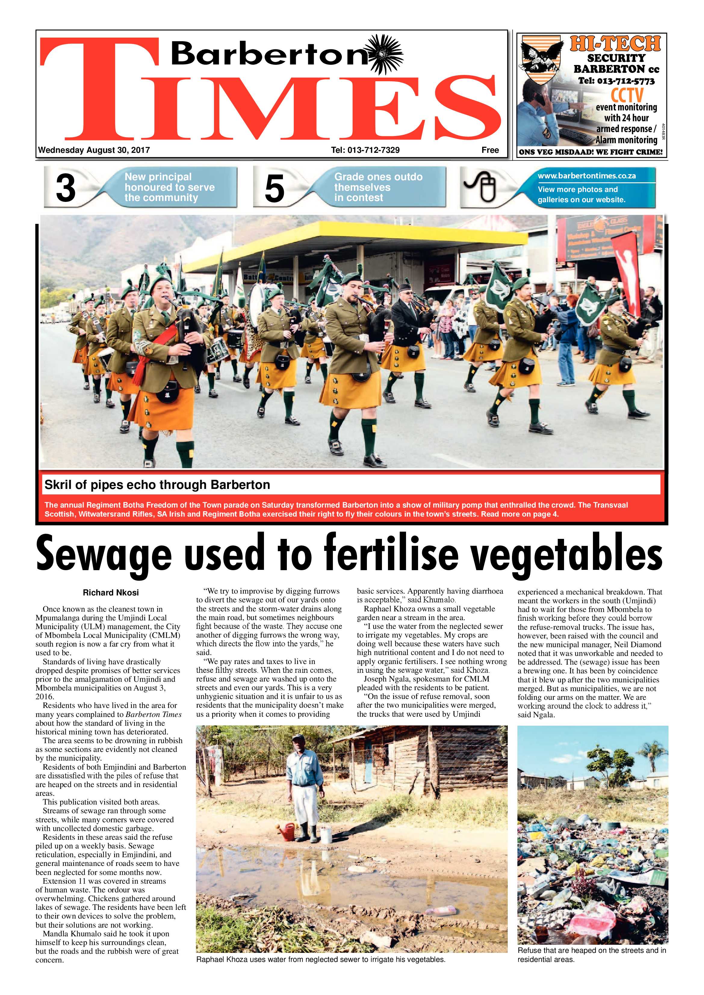 Barberton Times 30 August 2017 page 1