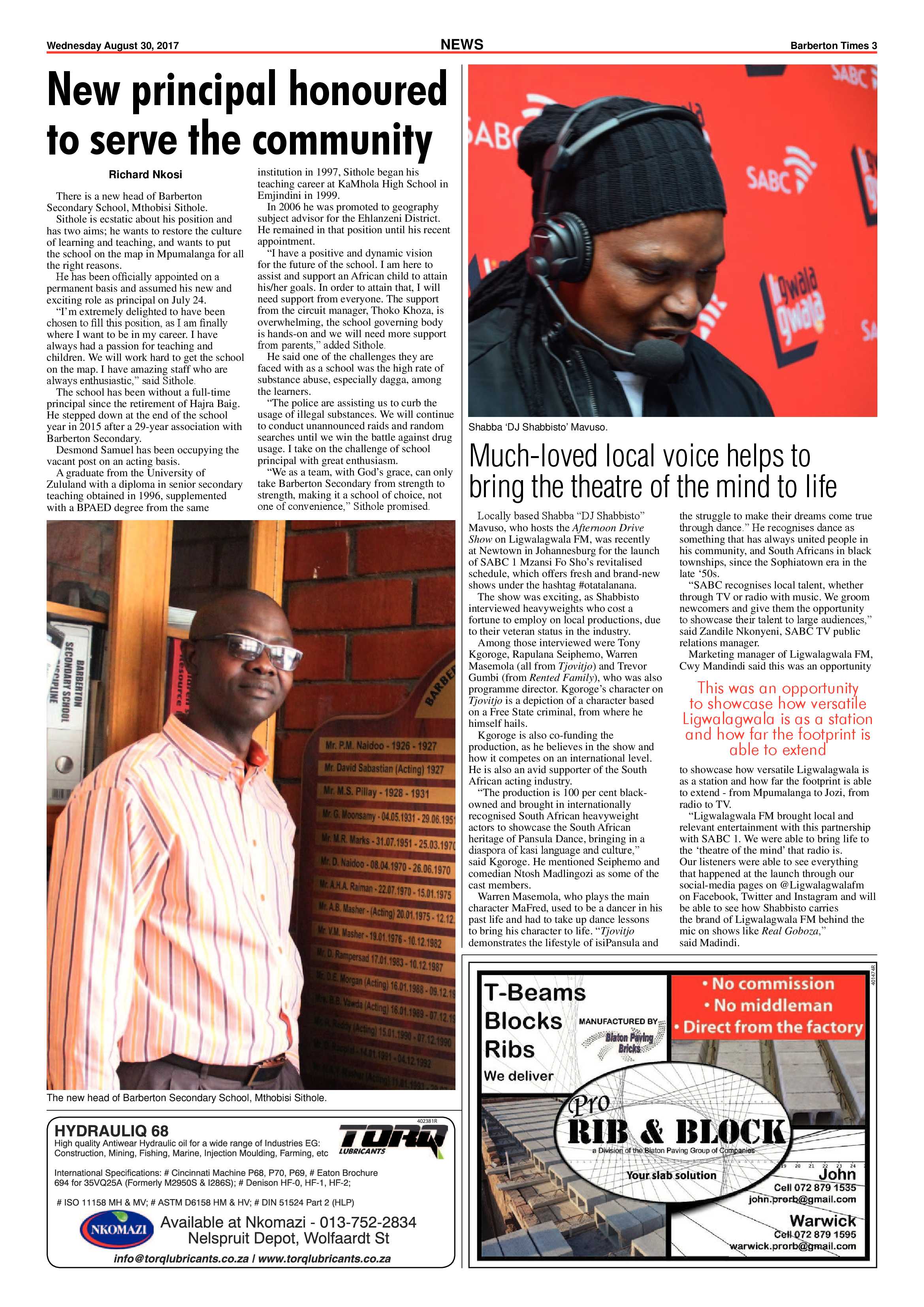 Barberton Times 30 August 2017 page 3
